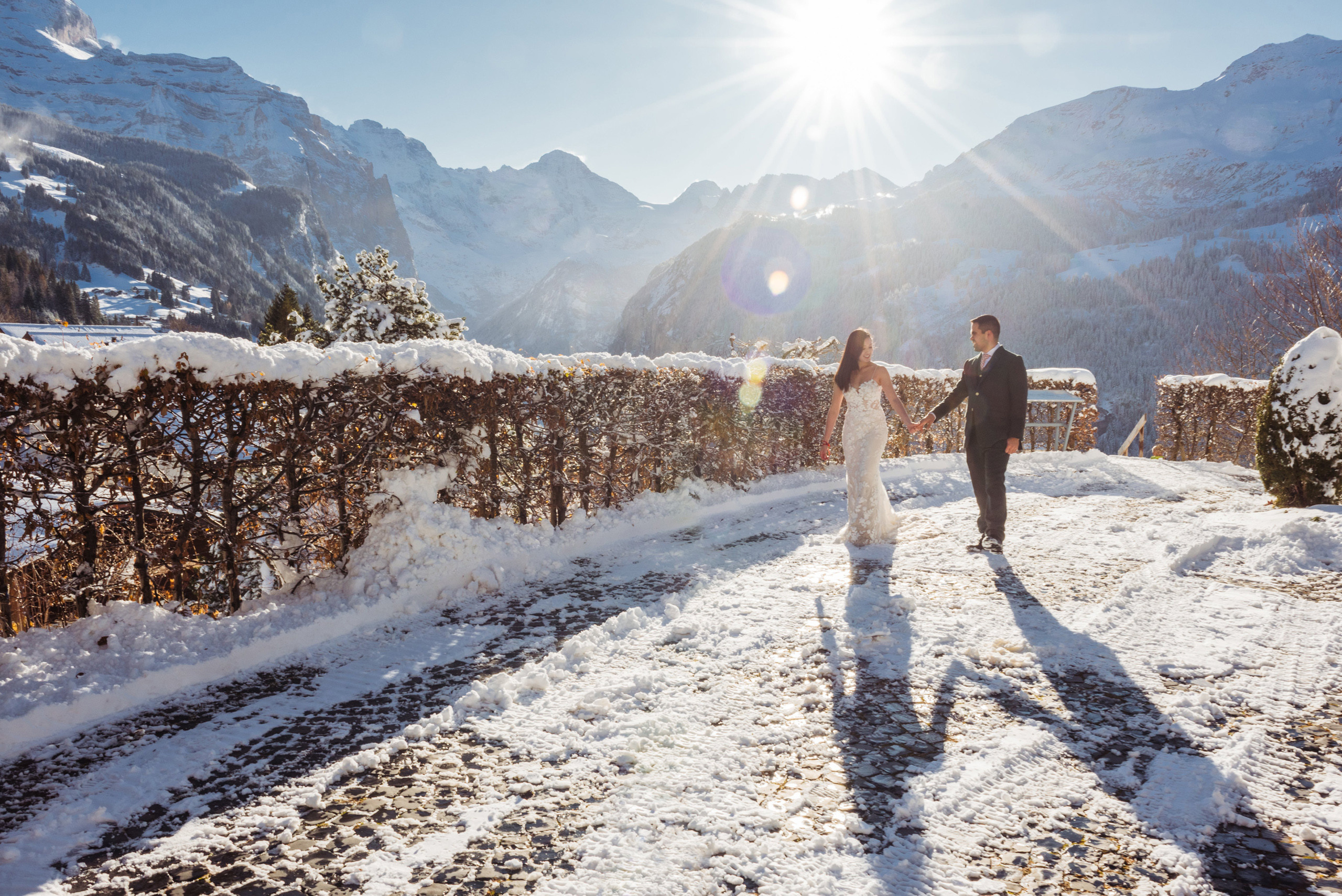 Lynda & Troy (Lauterbrunnen, Wengen). Photographer in Interlaken area