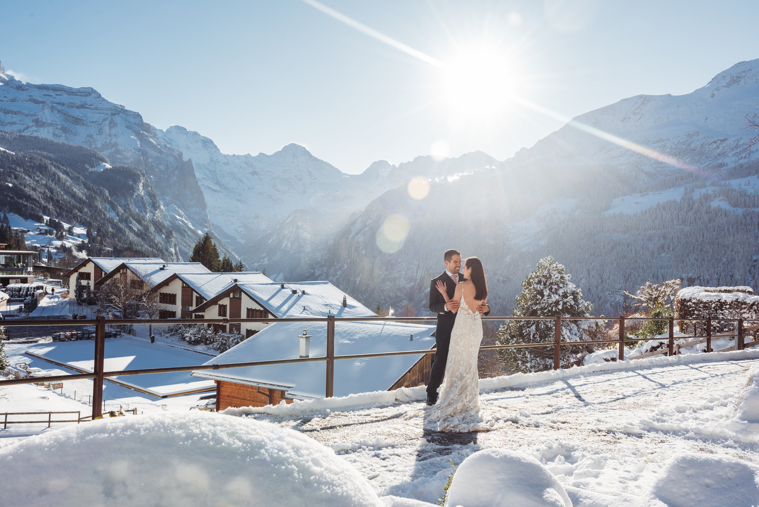 Lynda & Troy (Lauterbrunnen, Wengen). Photographer in Interlaken area