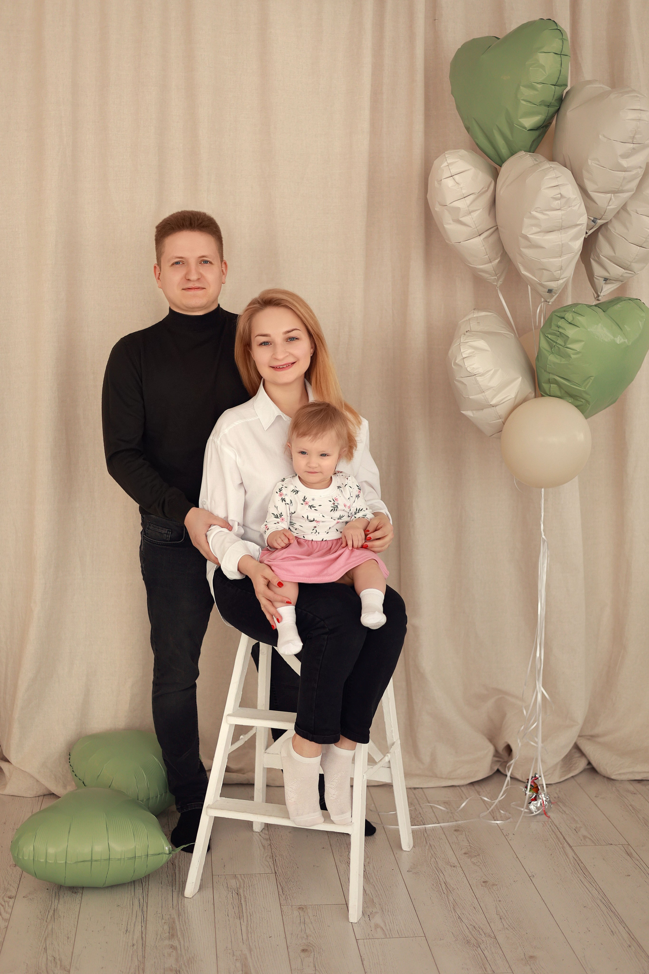 Таечке 1 годик (фотостудия ОКНА). Семейный и детский фотограф в Перми Мария Карабатова