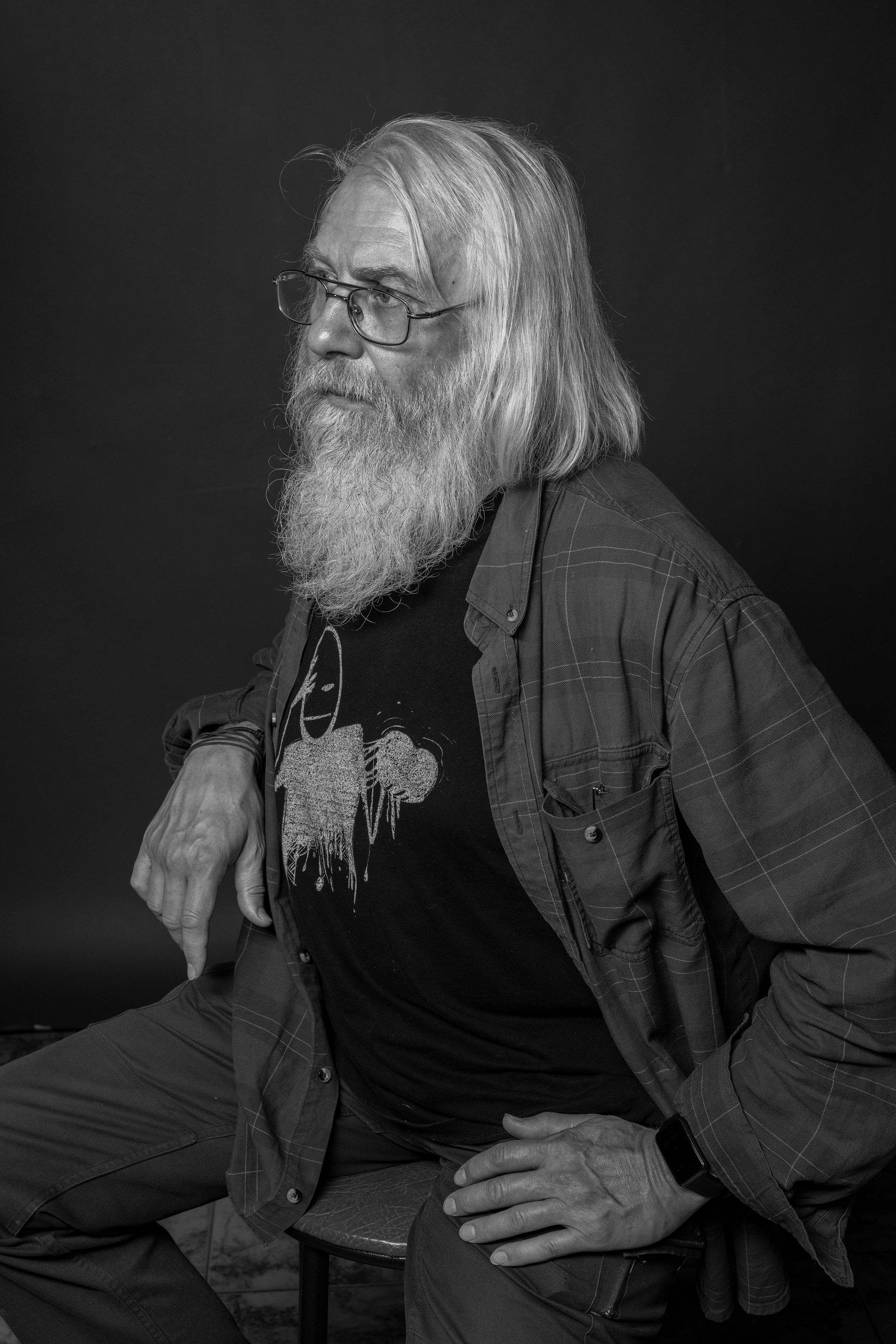 Лев Беридзе и Владимир Ефимов, эмоциональный ч/б портрет. Фотограф в городе Электросталь Ногинск Москва — Алексей Закхеев