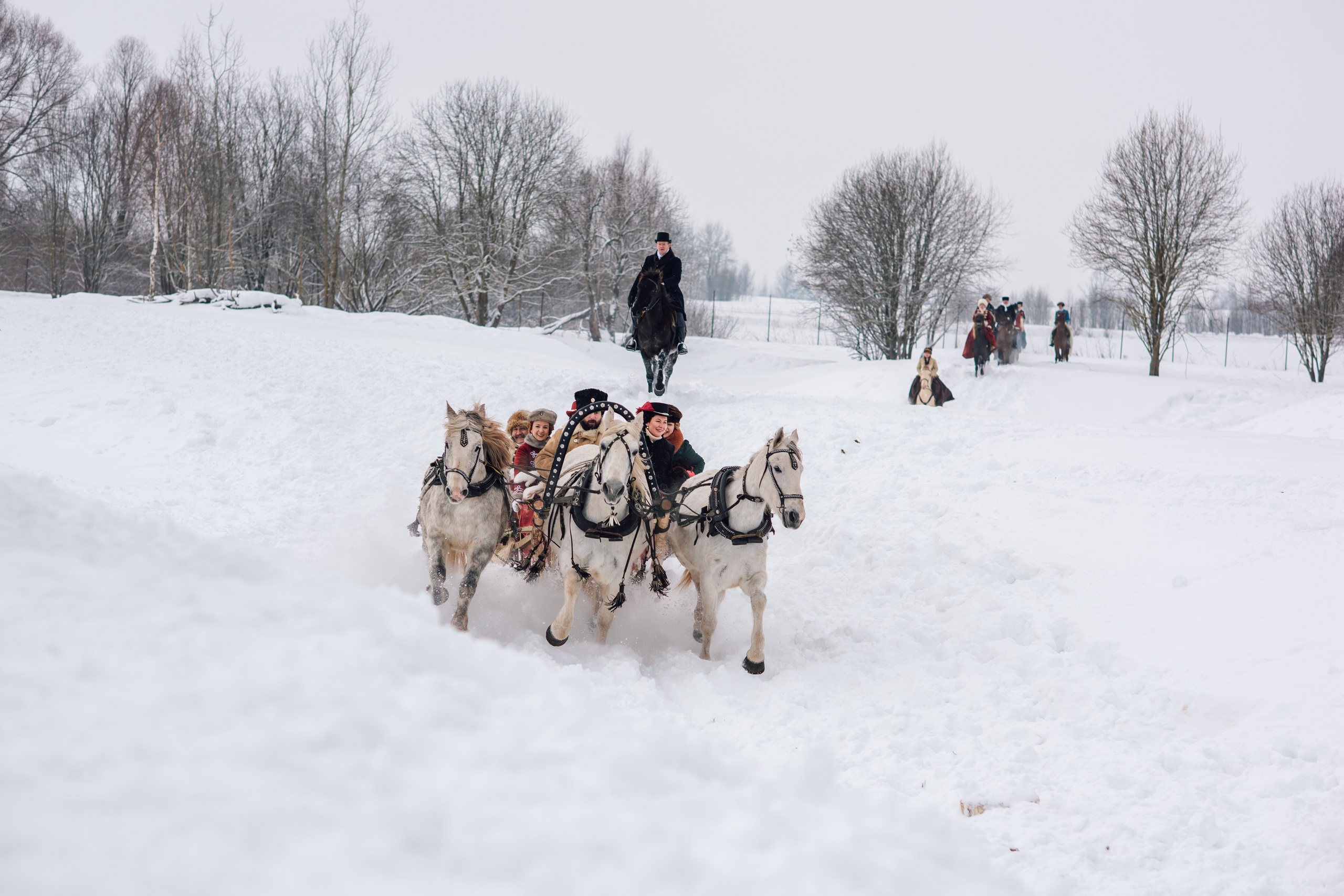 Зимняя парфорсная охота. Фотограф Диана Вальтер