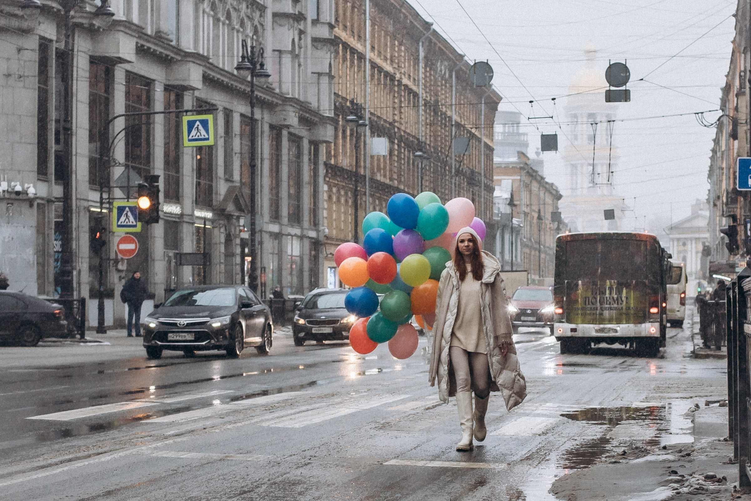 Вера в феврале. Фотопрогулка в Петербурге. Индивидуальный и семейный фотограф в Санкт-Петербурге