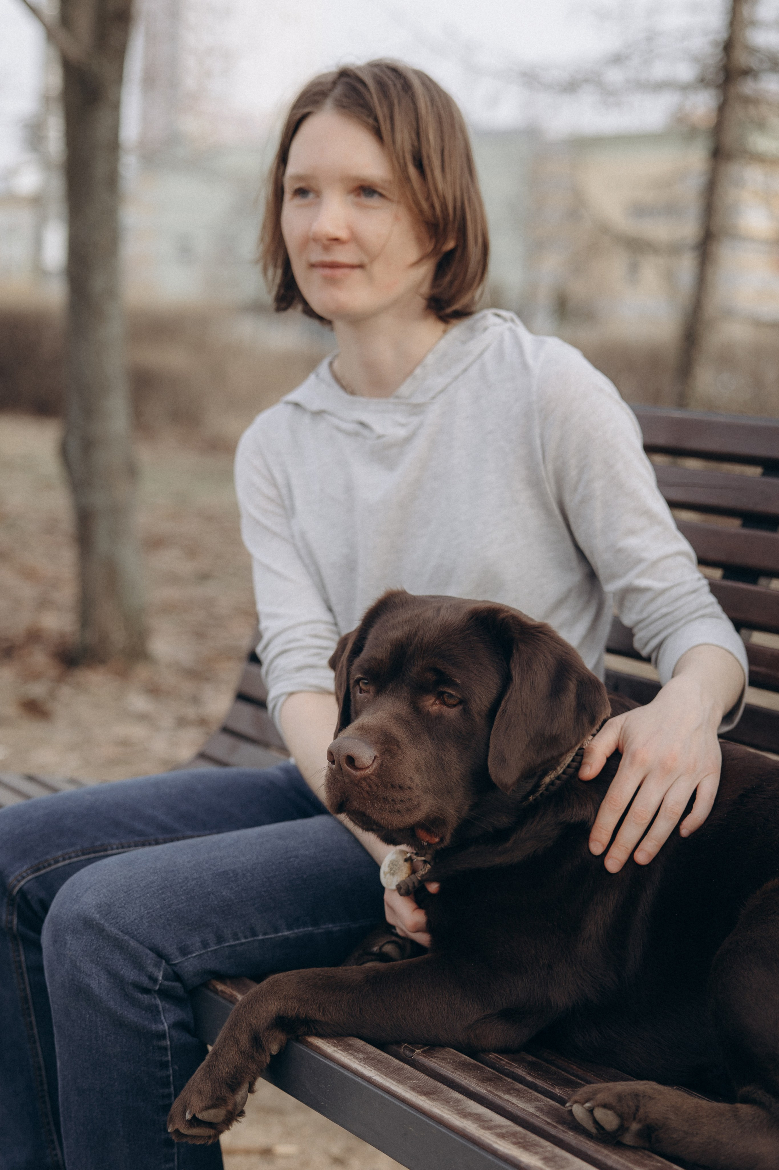 Наталия и Пальма в парке. Фотограф анималист в Казани Алина Сулейманова. Фотограф животных