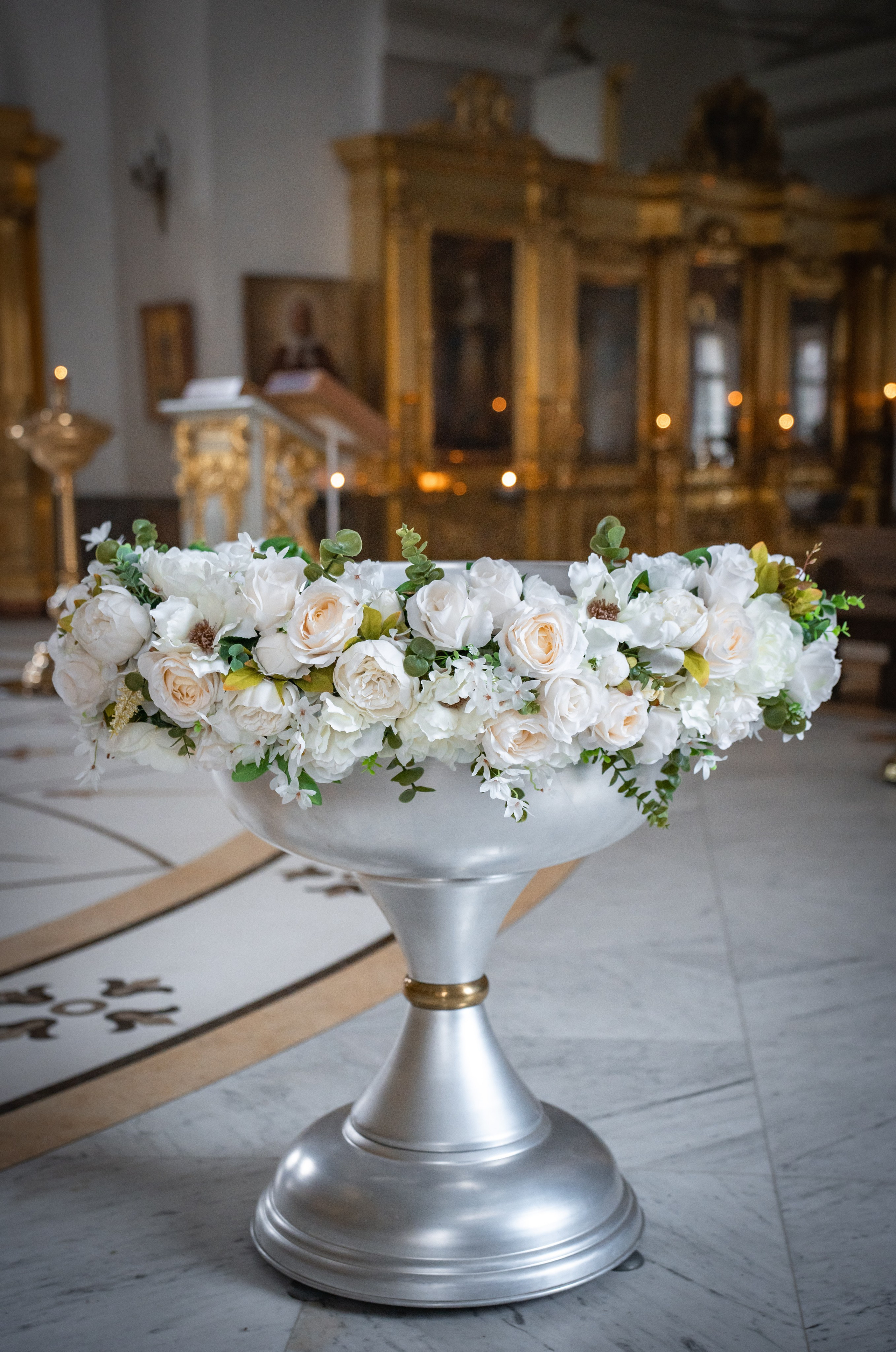 Украшение купели. Фотограф на Крещение Тула и Венчание в Туле, детский и семейный фотограф