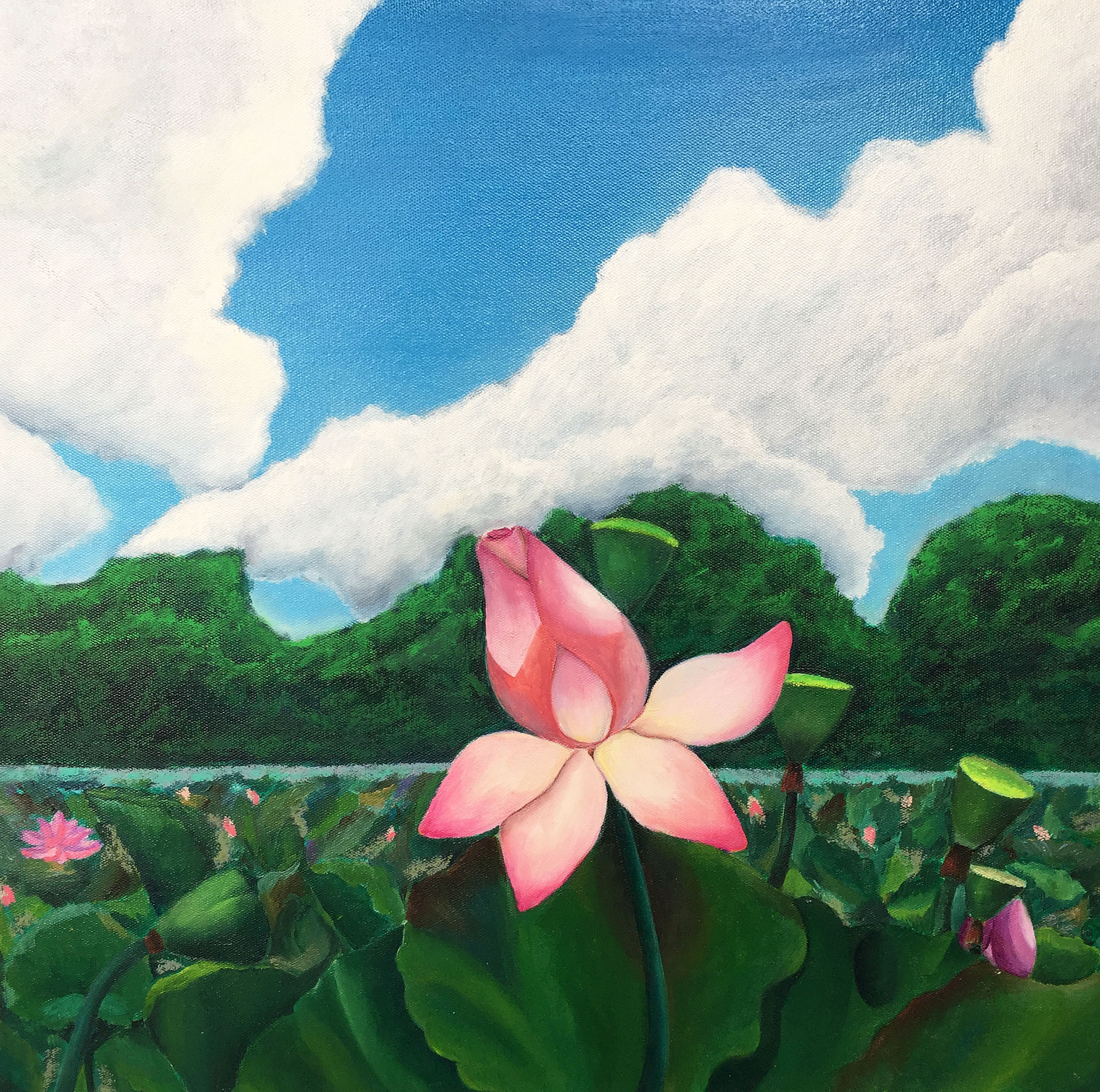 Water Lillies. Oil on linen. 70 х 70 см 2018