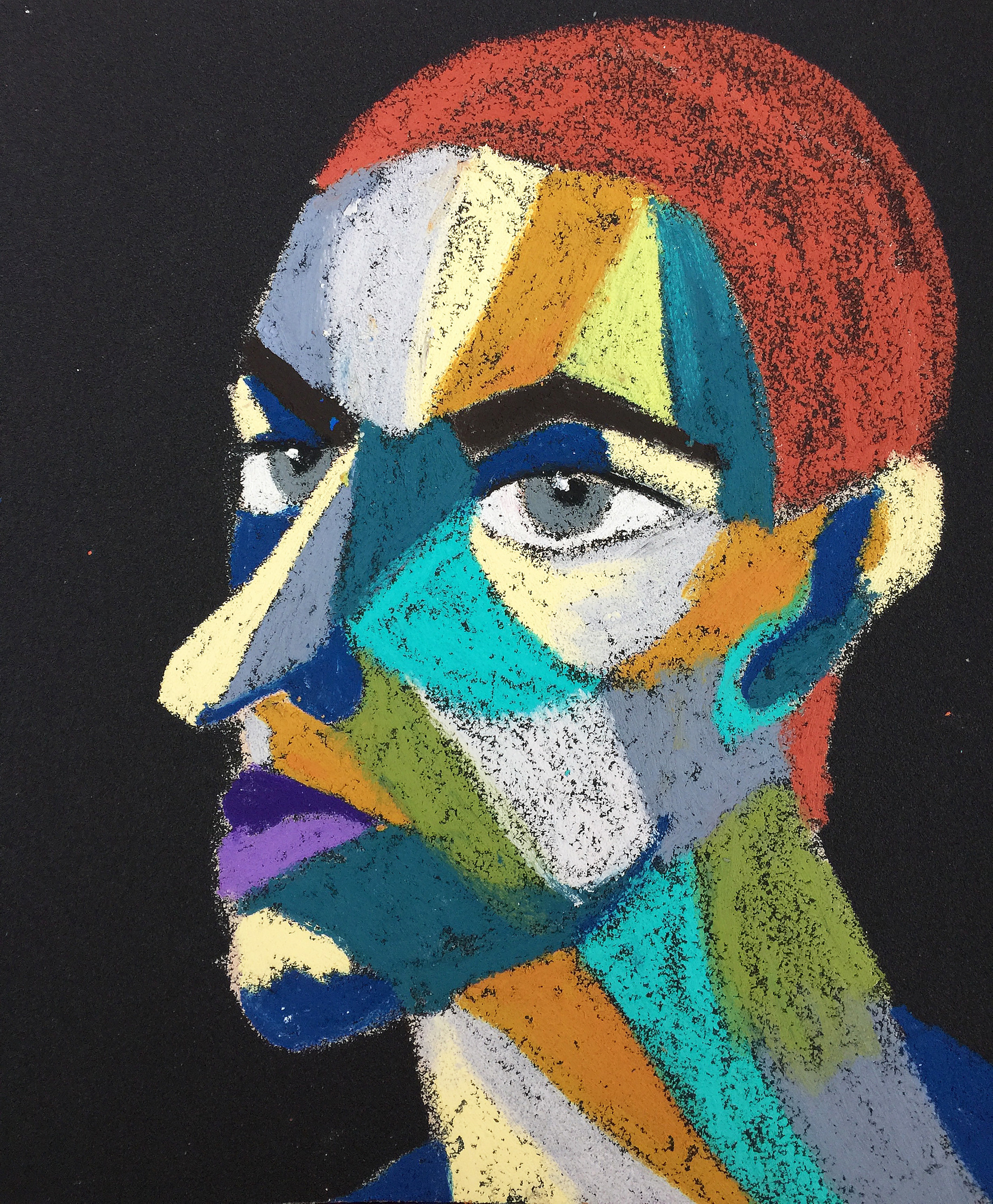 Title: Administrator Material: Oil pastel, sandpaper Size: 28 x 23 cm Название:  Администратор  Материал: масляная пастель, наждачная бумага  Размер: 28 х 23 см 