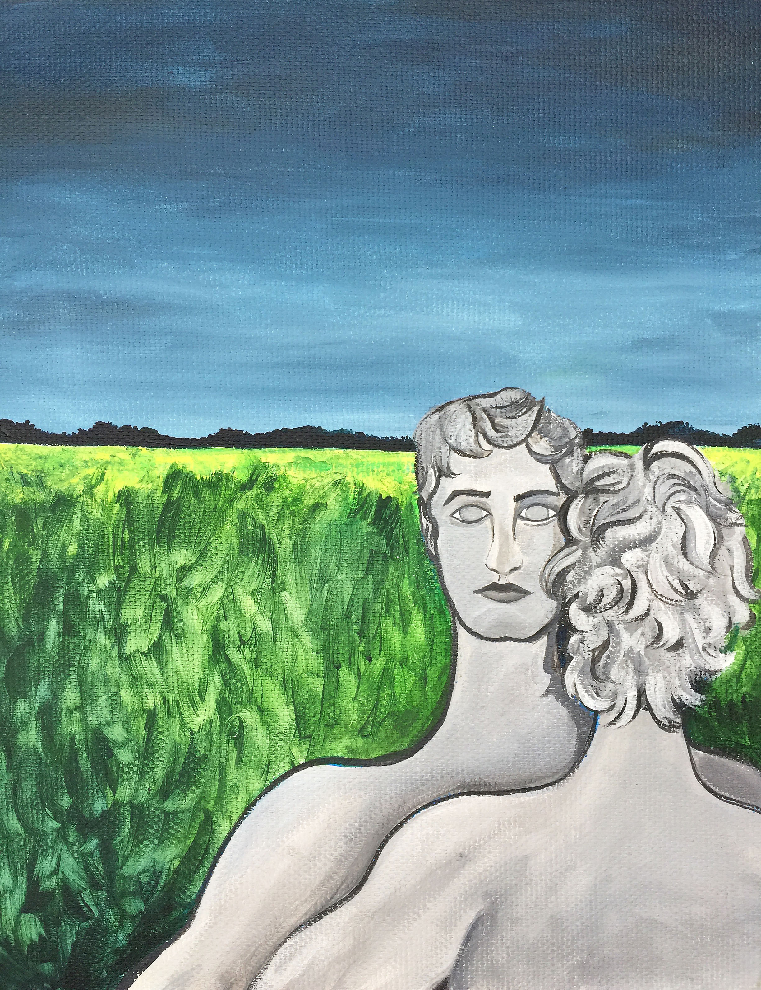 Title: Masculine Dance Material: Acrylic on canvas Size: 50 x 40 cm Year: 2016