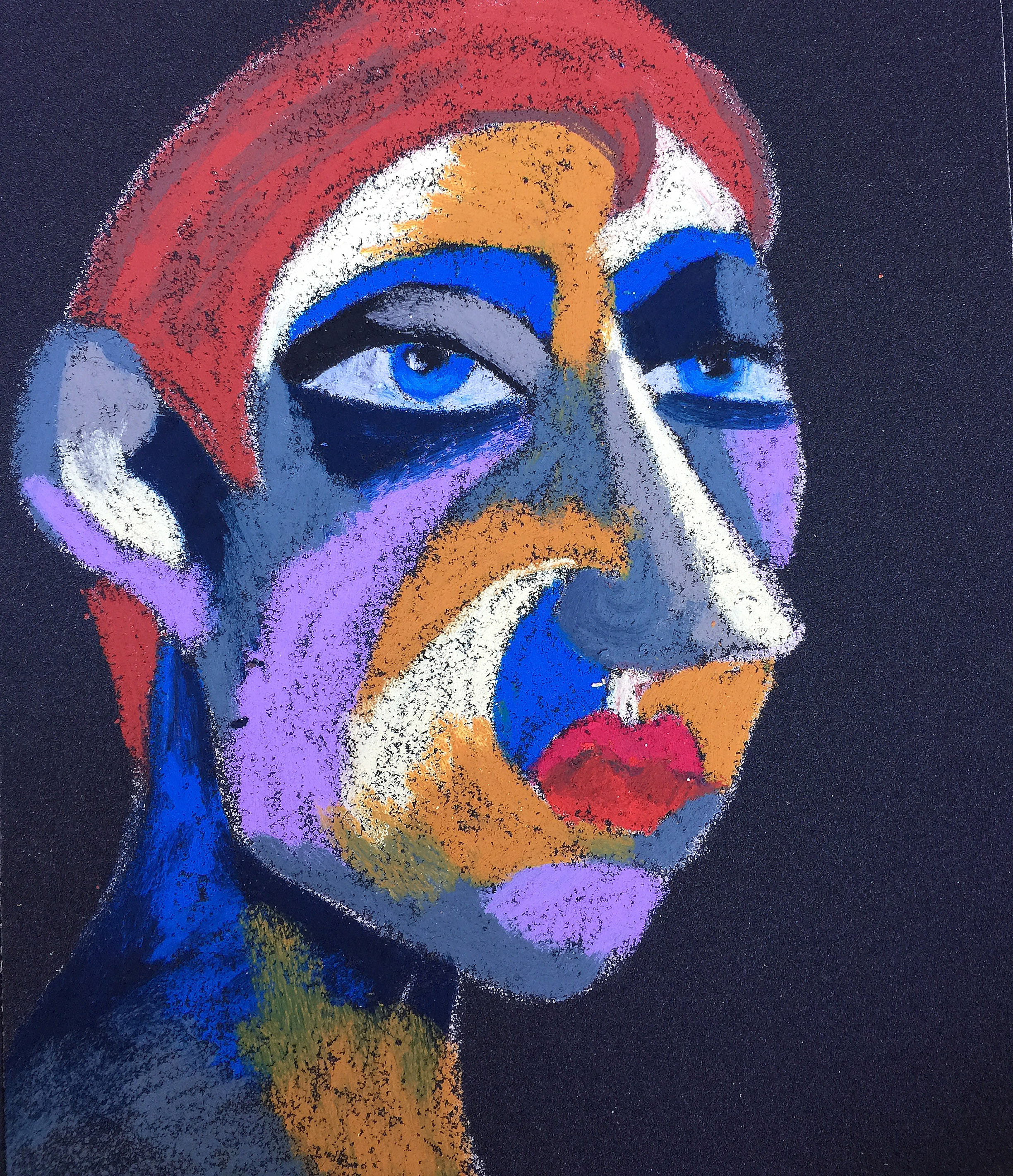 Title: Acrobat Material: Oil pastel, sandpaper Size: 28 x 23 cm Название:  Акробат  Материал: масляная пастель, наждачная бумага  Размер: 28 х 23 см 