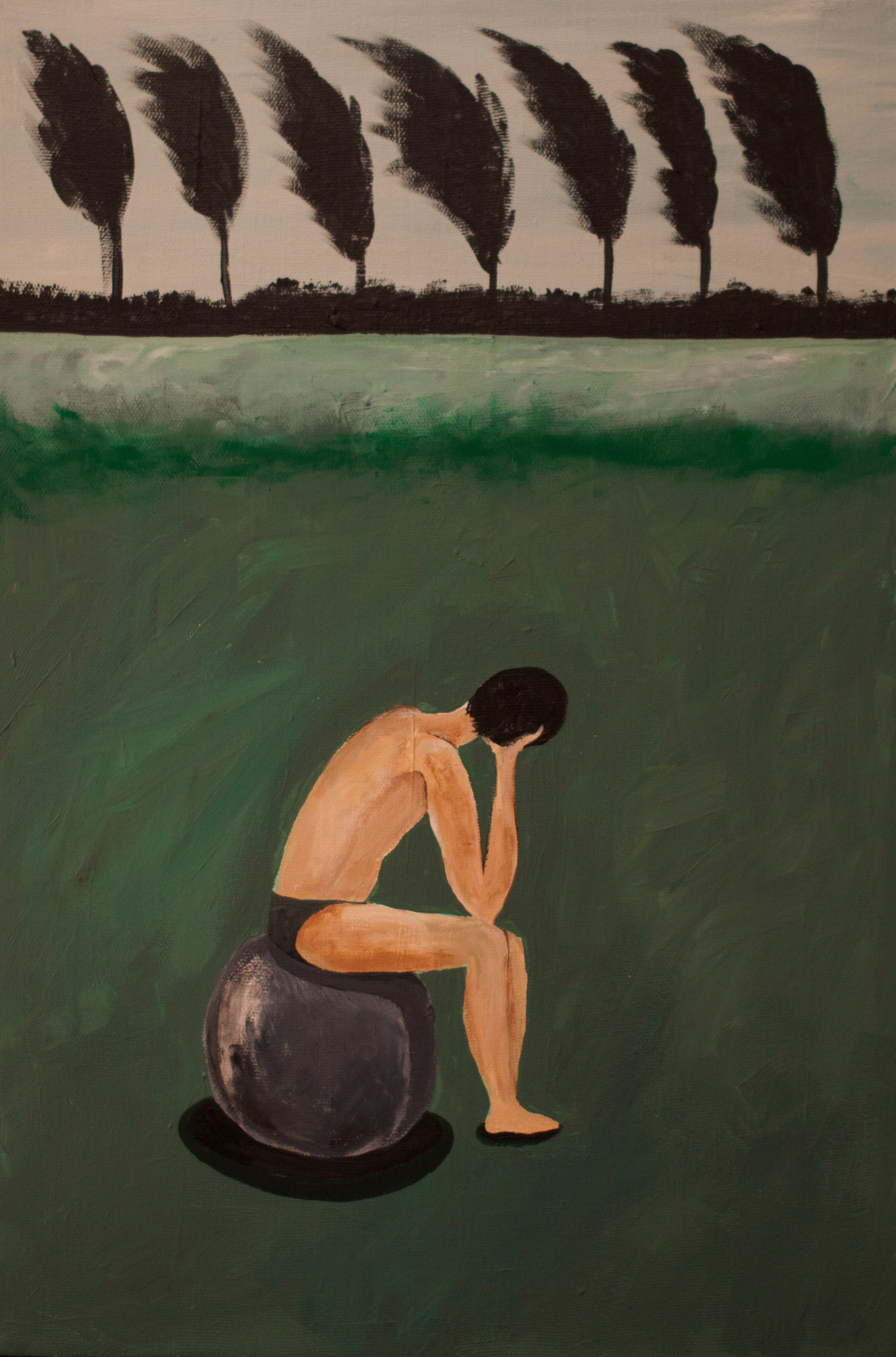 Title: Solitude in the Forest Material: Acrylic on canvas Size: 60 x 40 cm Year: 2016