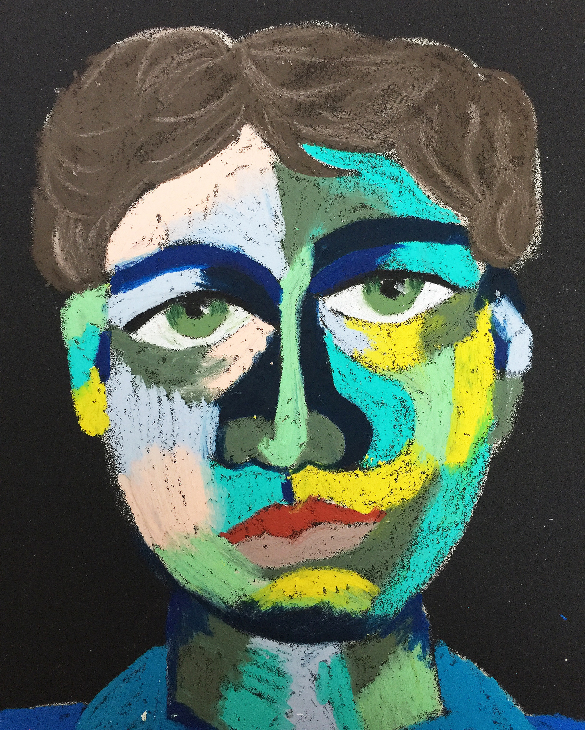 Title: VoterMaterial: Oil pastel, sandpaperSize: 28 x 23 cmНазвание:  Избиратель  Материал: масляная пастель, наждачная бумага  Размер: 28 х 23 см 