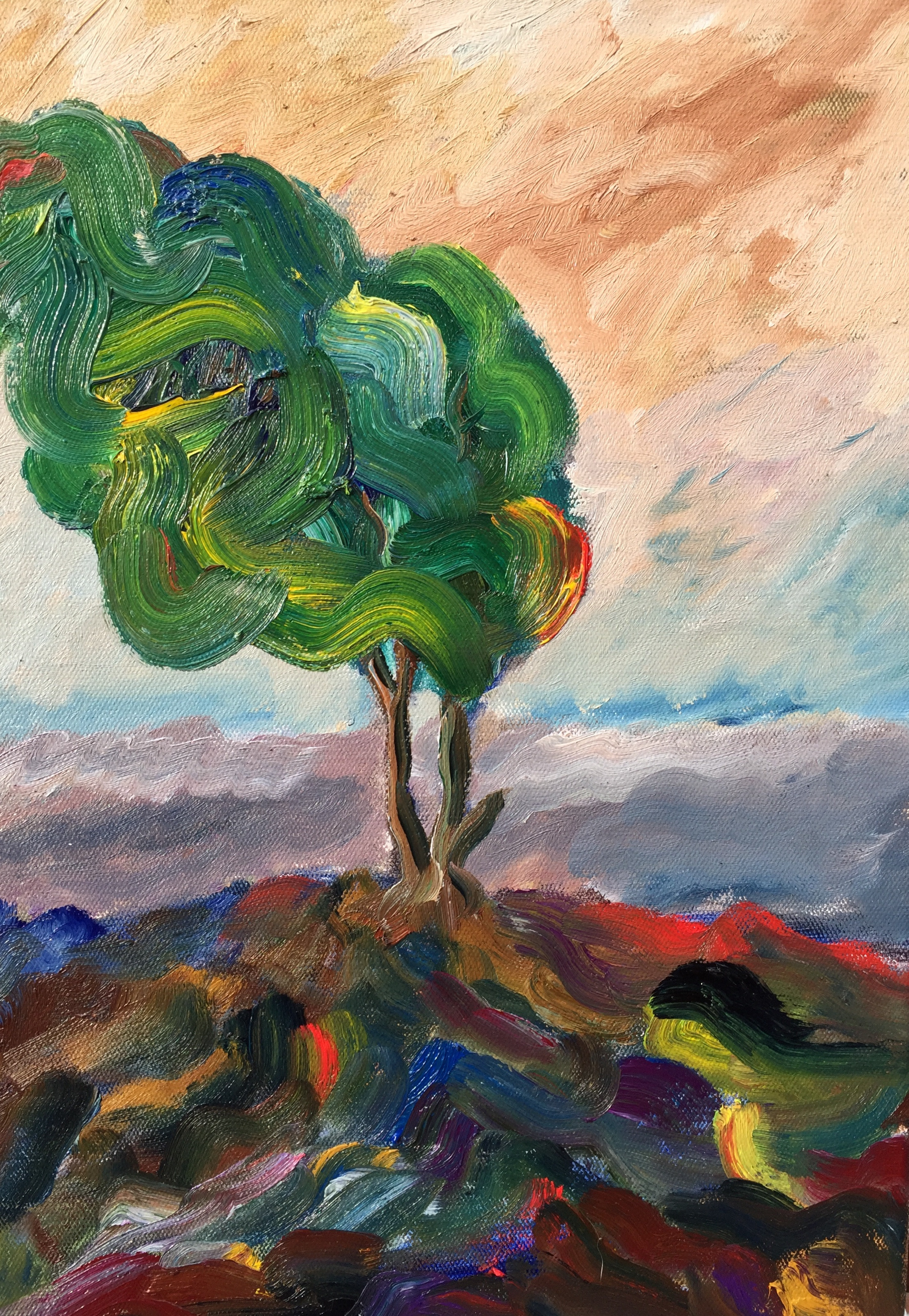 Title: Tree Material: Oil on canvas Size: 50 x 35 cm Year: 2019