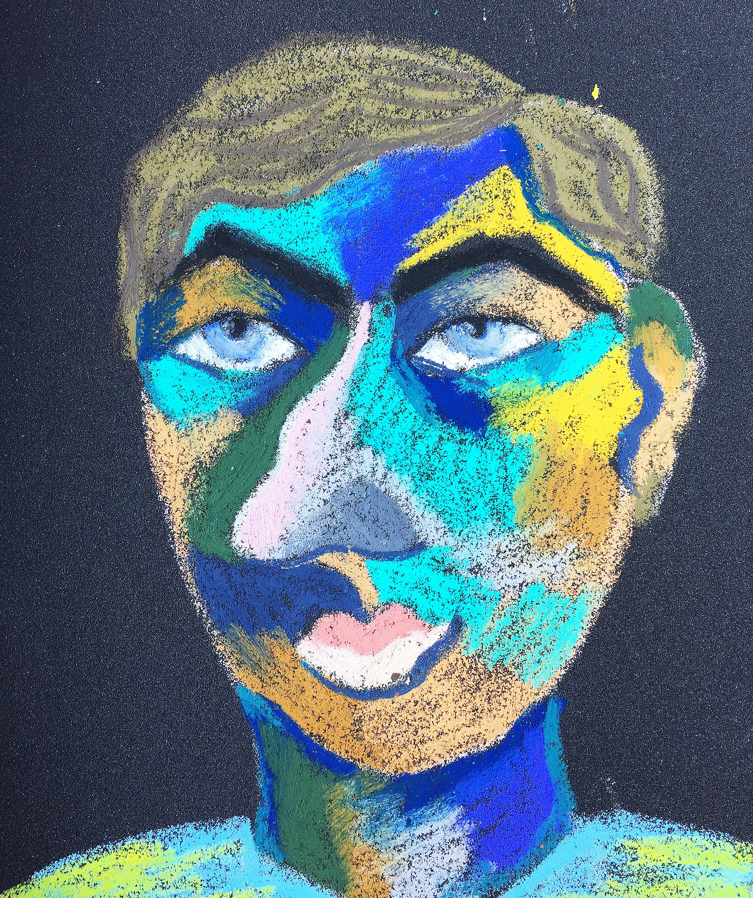 Title: Humanitarian Material: Oil pastel, sandpaper Size: 28 x 23 cm Название:  Гуманитарий   Материал: масляная пастель, наждачная бумага  Размер: 28 х 23 см 