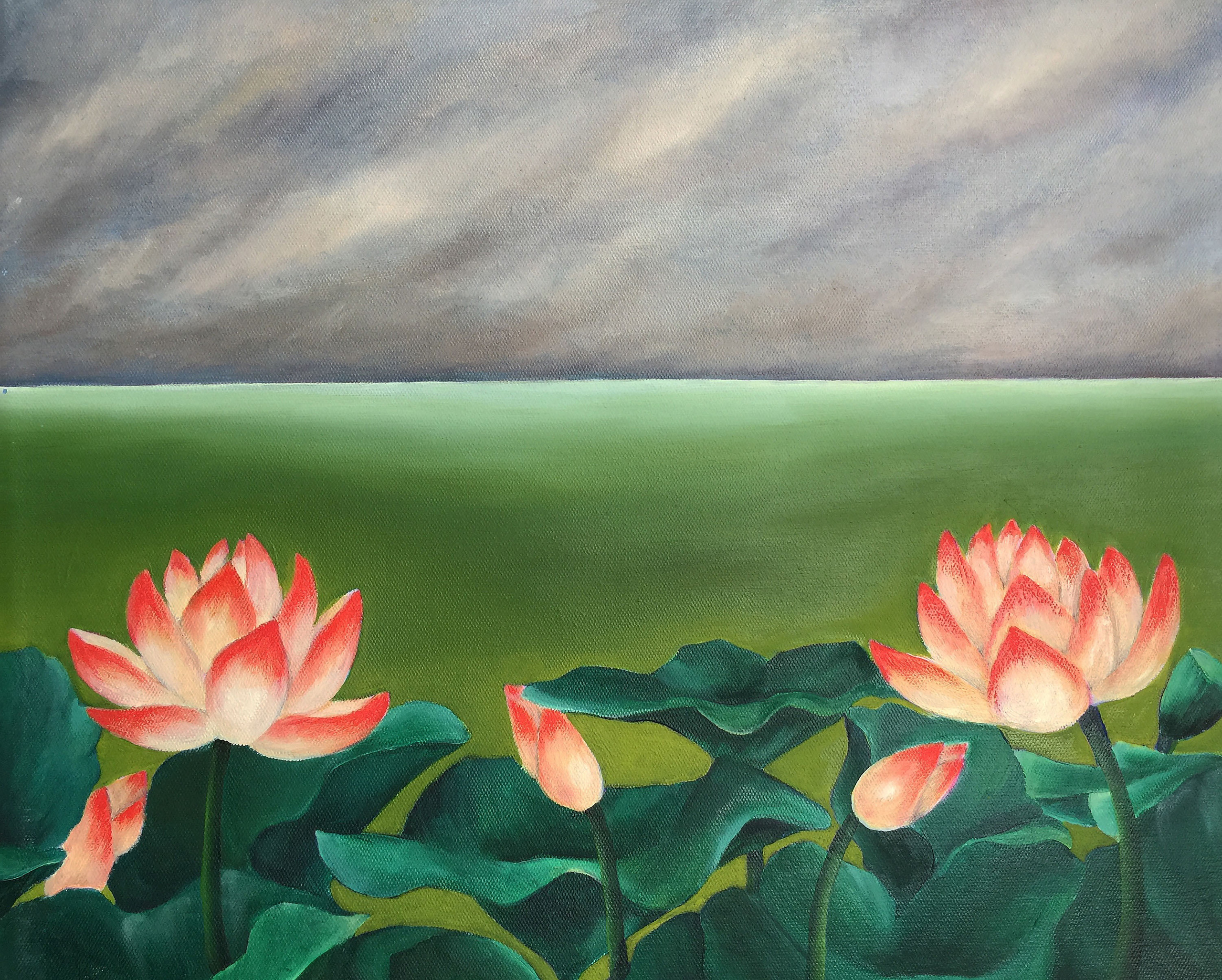 Water Lillies. Oil on linen. 50 х 60 см 2018