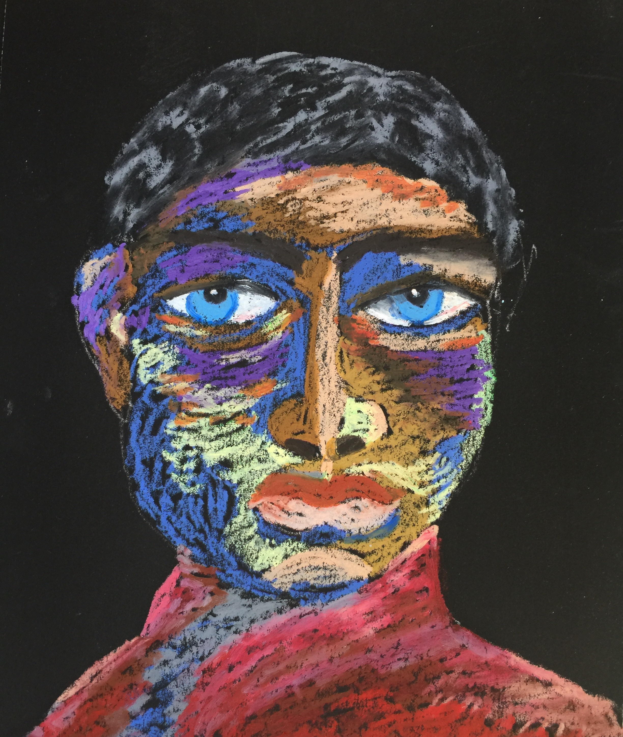 Название: Вожатый 2020г.    Материал: масляная пастель, бумага   Размер: 20 х 25 см