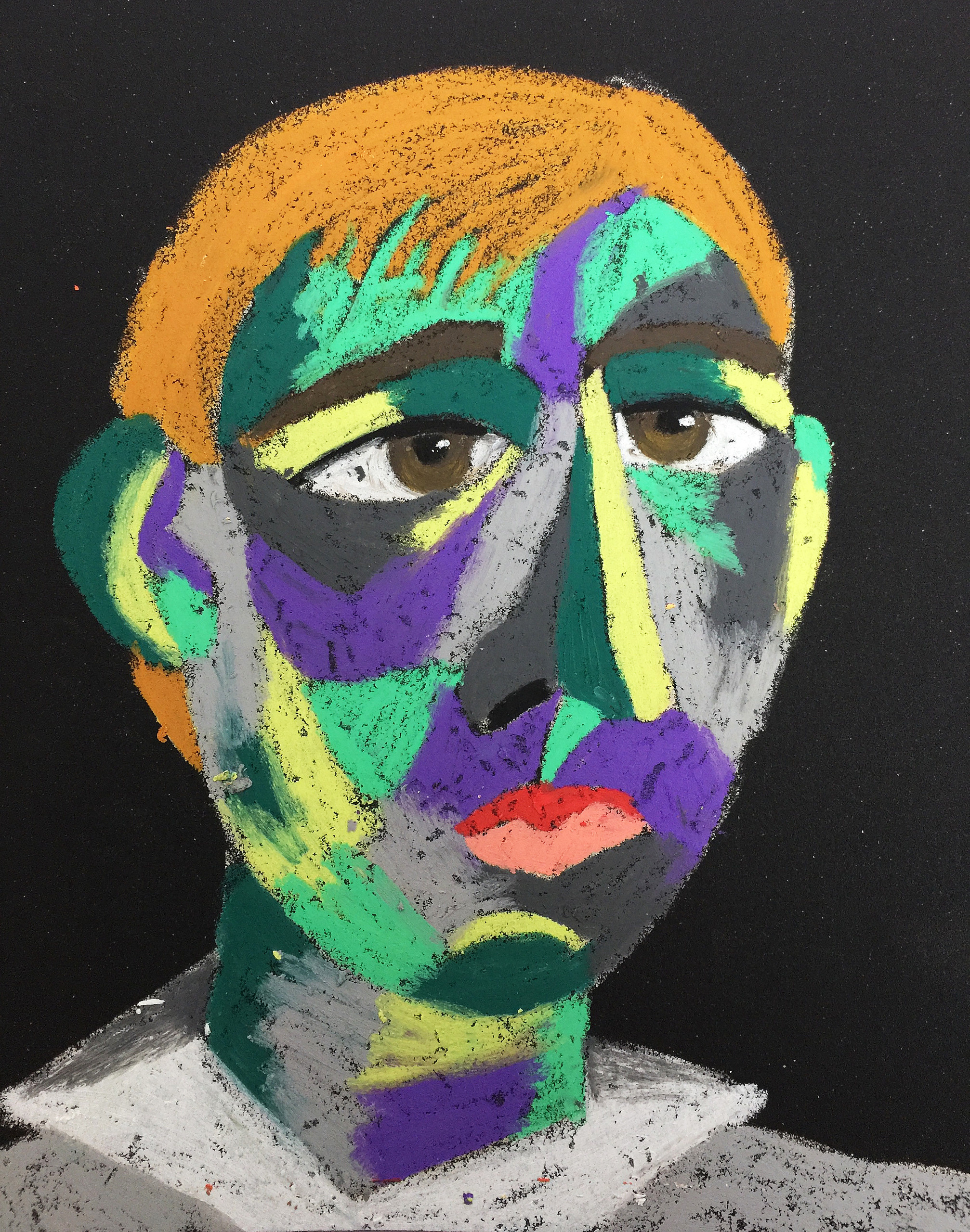 Title: Copilkin Material: Oil pastel, sandpaper Size: 28 x 23 cm Название:  Копилкин  Материал: масляная пастель, наждачная бумага  Размер: 28 х 23 см 