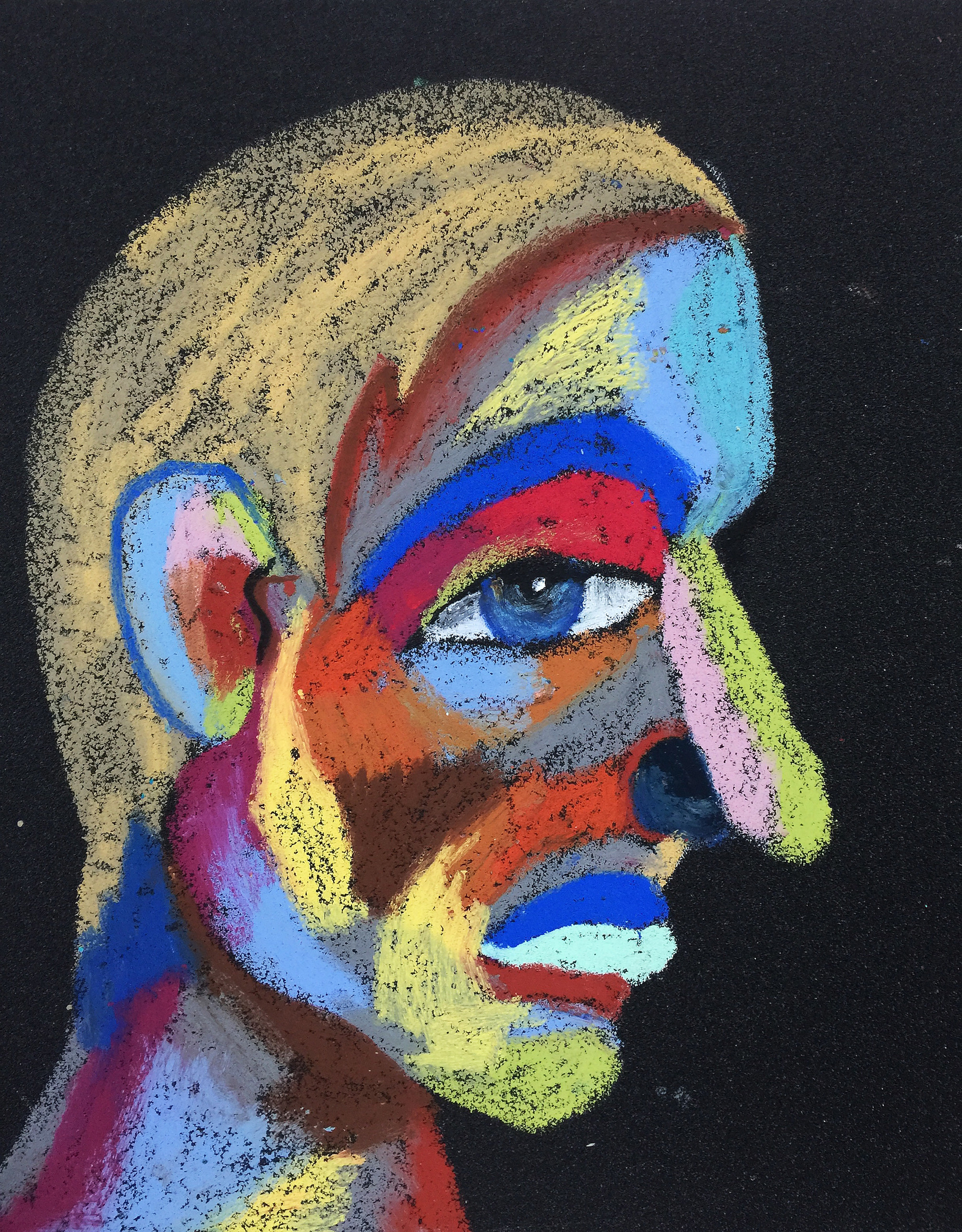 Title: Browkin Material: Oil pastel, sandpaper Size: 28 x 23 cm Название:  Бровкин  Материал: масляная пастель, наждачная бумага  Размер: 28 х 23 см