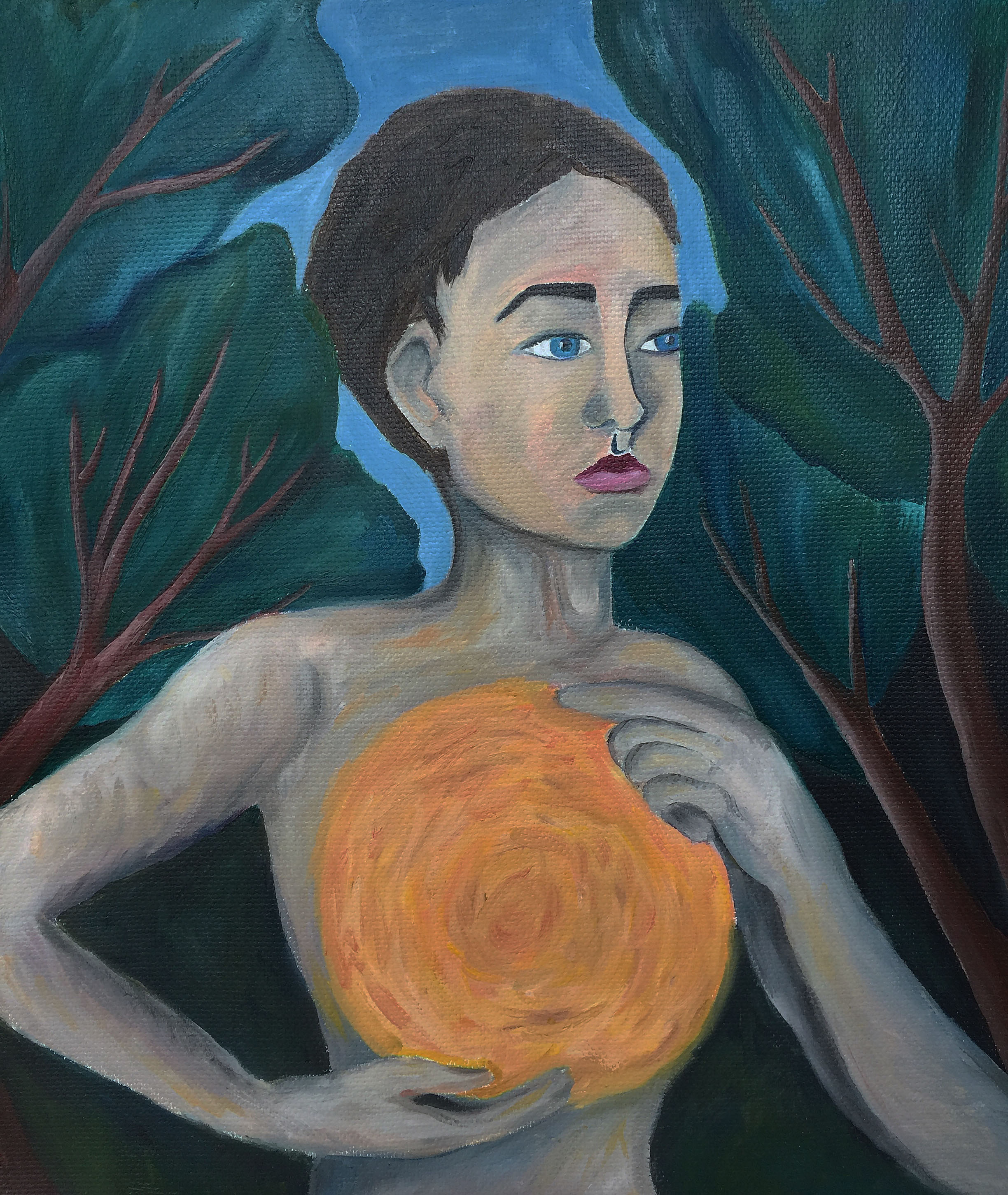 Title: Stolen Sun Material: Oil Size: 60 x 50 cm Year: 2017