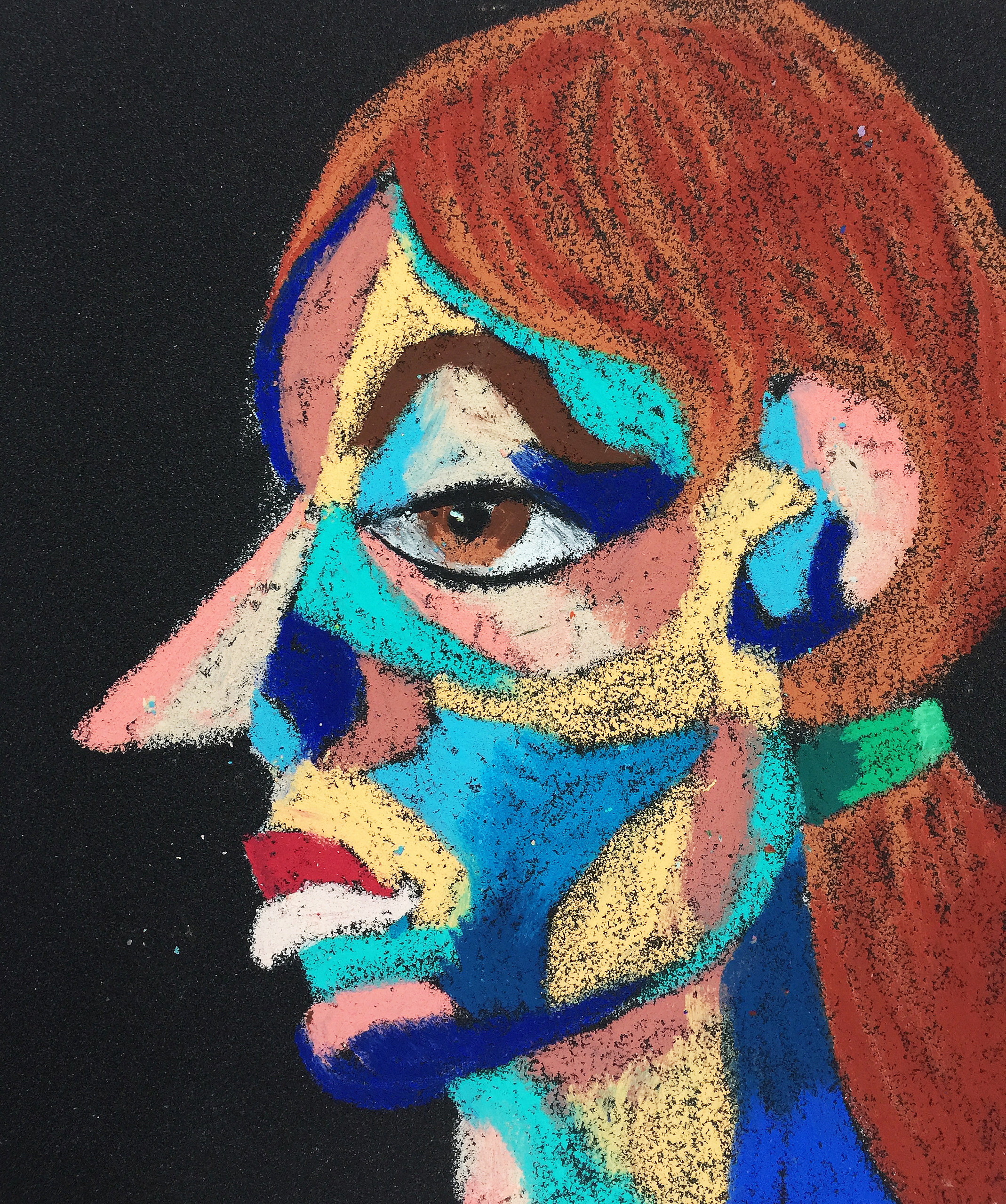Title: Vetkina Material: Oil pastel, sandpaper Size: 28 x 23 cm Название:  Веткина  Материал: масляная пастель, наждачная бумага  Размер: 28 х 23 см