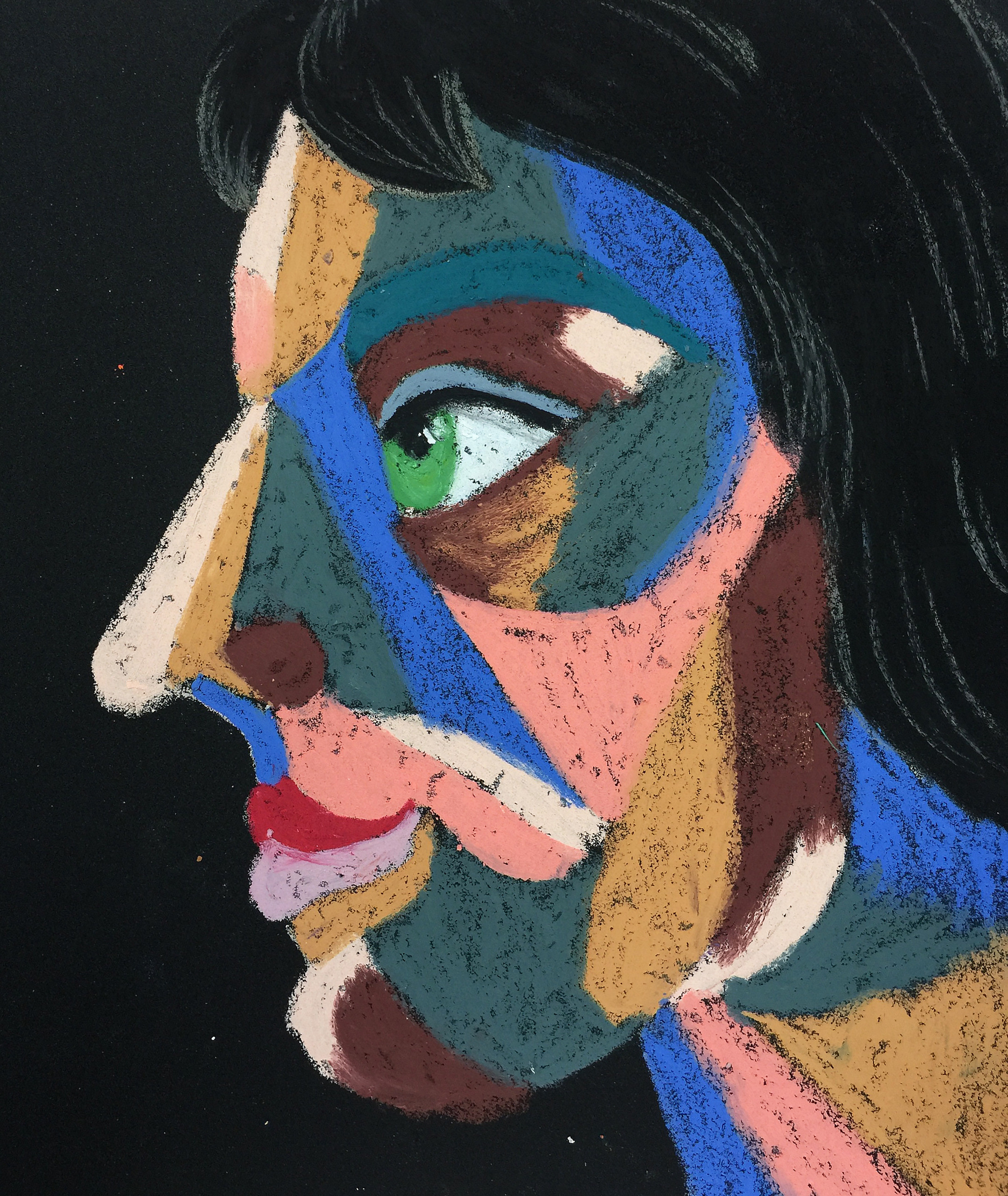 Title: Representative Material: Oil pastel, sandpaper Size: 28 x 23 cm Название:  Представитель Материал: масляная пастель, наждачная бумага  Размер: 28 х 23 см