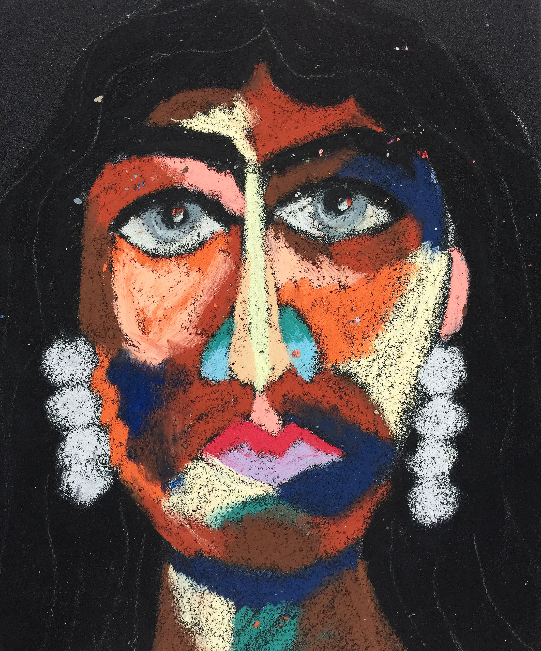 Title: Companion of Days Material: Oil pastel, sandpaper Size: 28 x 23 cm Название:  Подруга дней  Материал: масляная пастель, наждачная бумага  Размер: 28 х 23 см