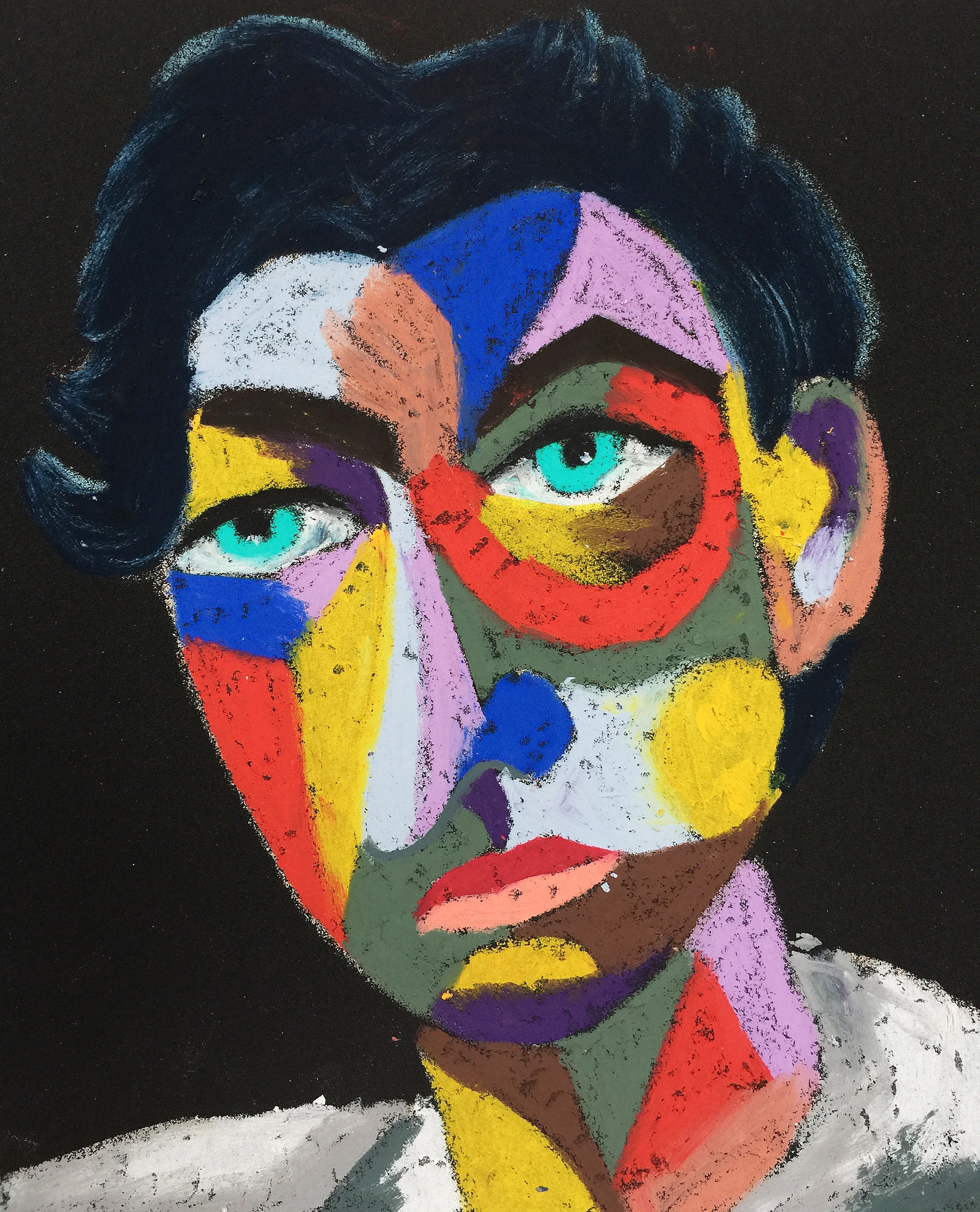 Title: Affirmative Material: Oil pastel, sandpaper Size: 28 x 23 cm Название:  Утвердитель  Материал: масляная пастель, наждачная бумага  Размер: 28 х 23 см 