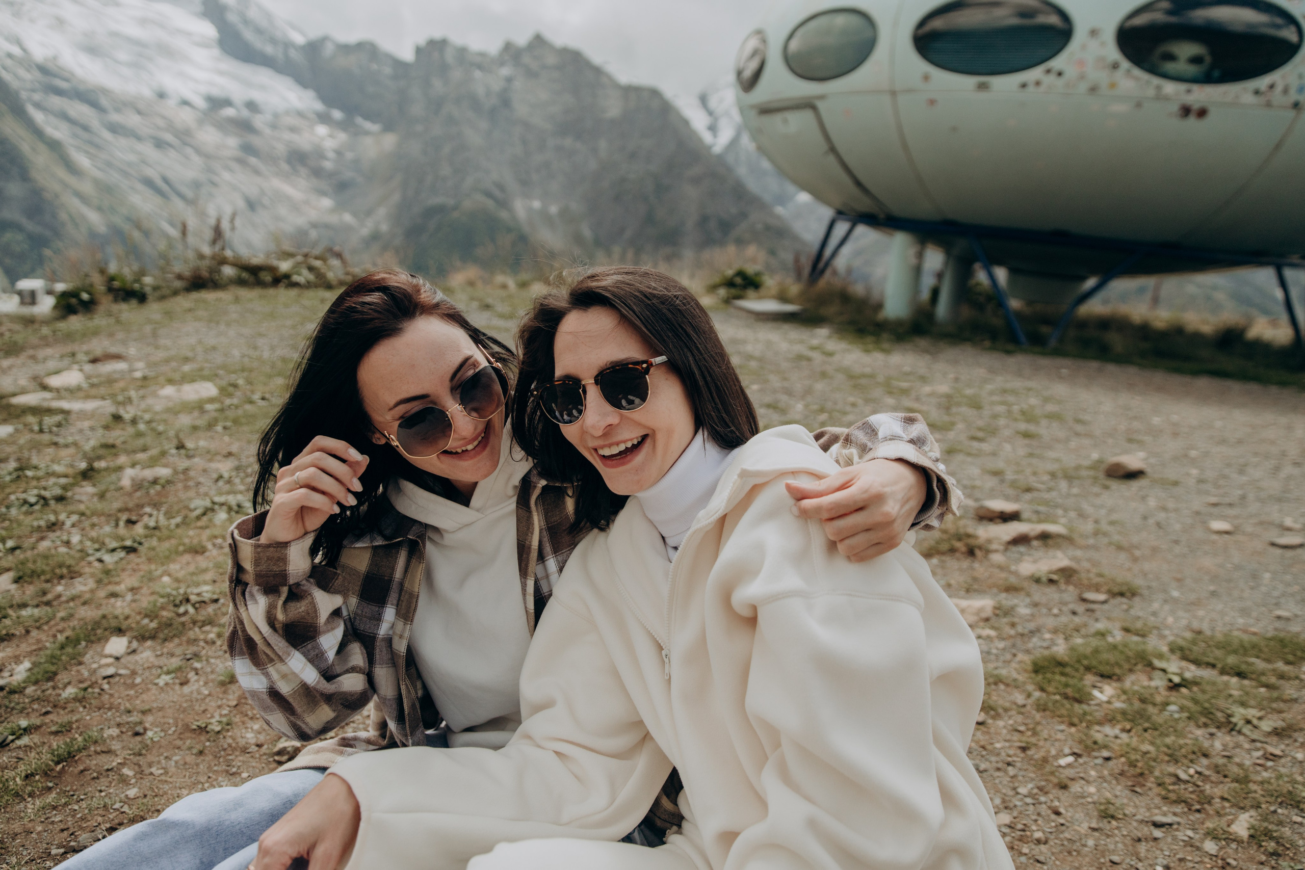 Юля с семьей, Домбай. Портфолио