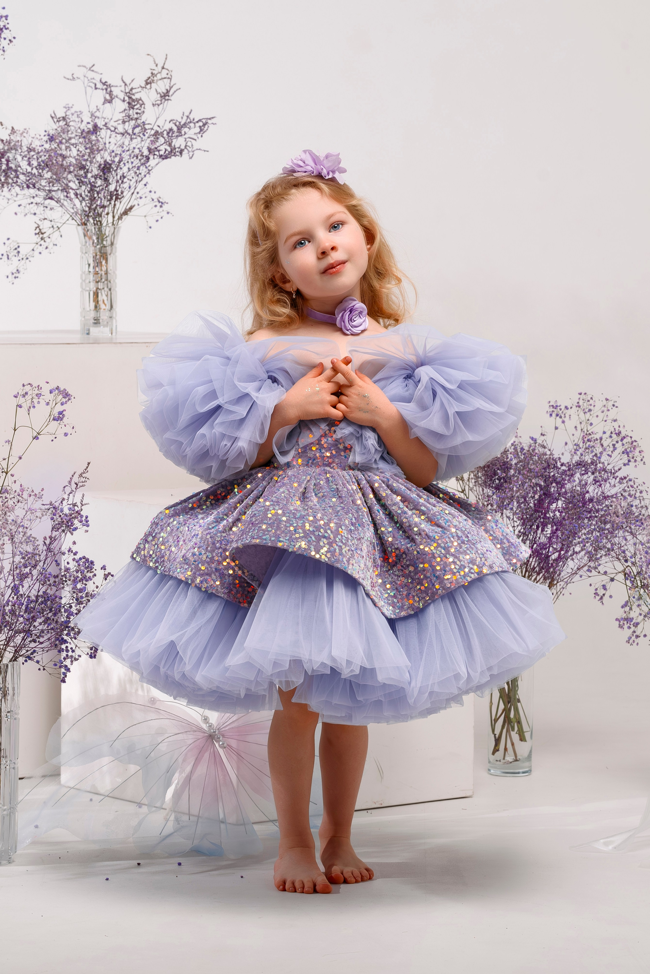 Нежная фотосессия девочки. Детский студийный фотограф Сочи