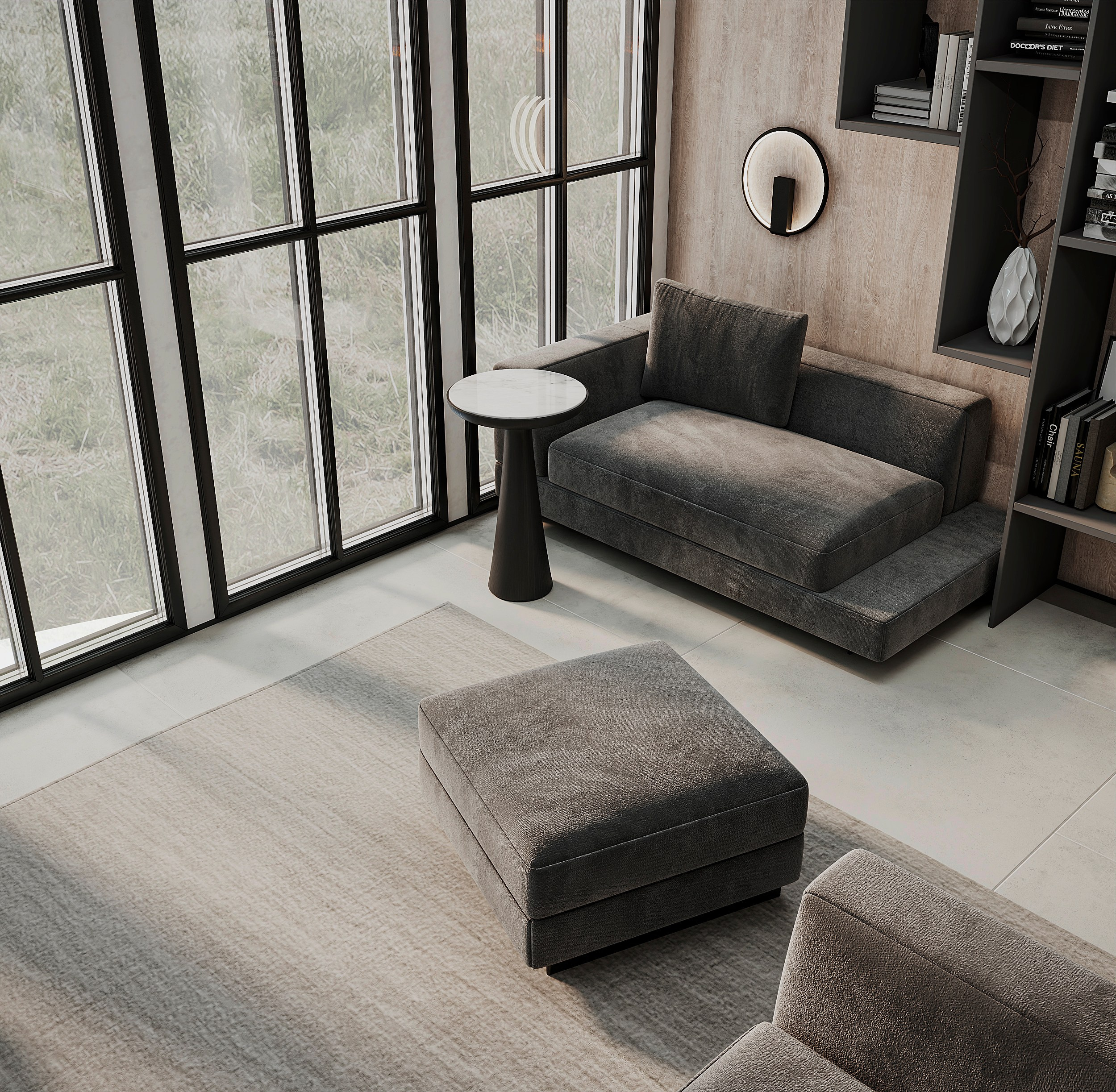 Кухня — Гостиная и прихожая в одном помещении 🤍