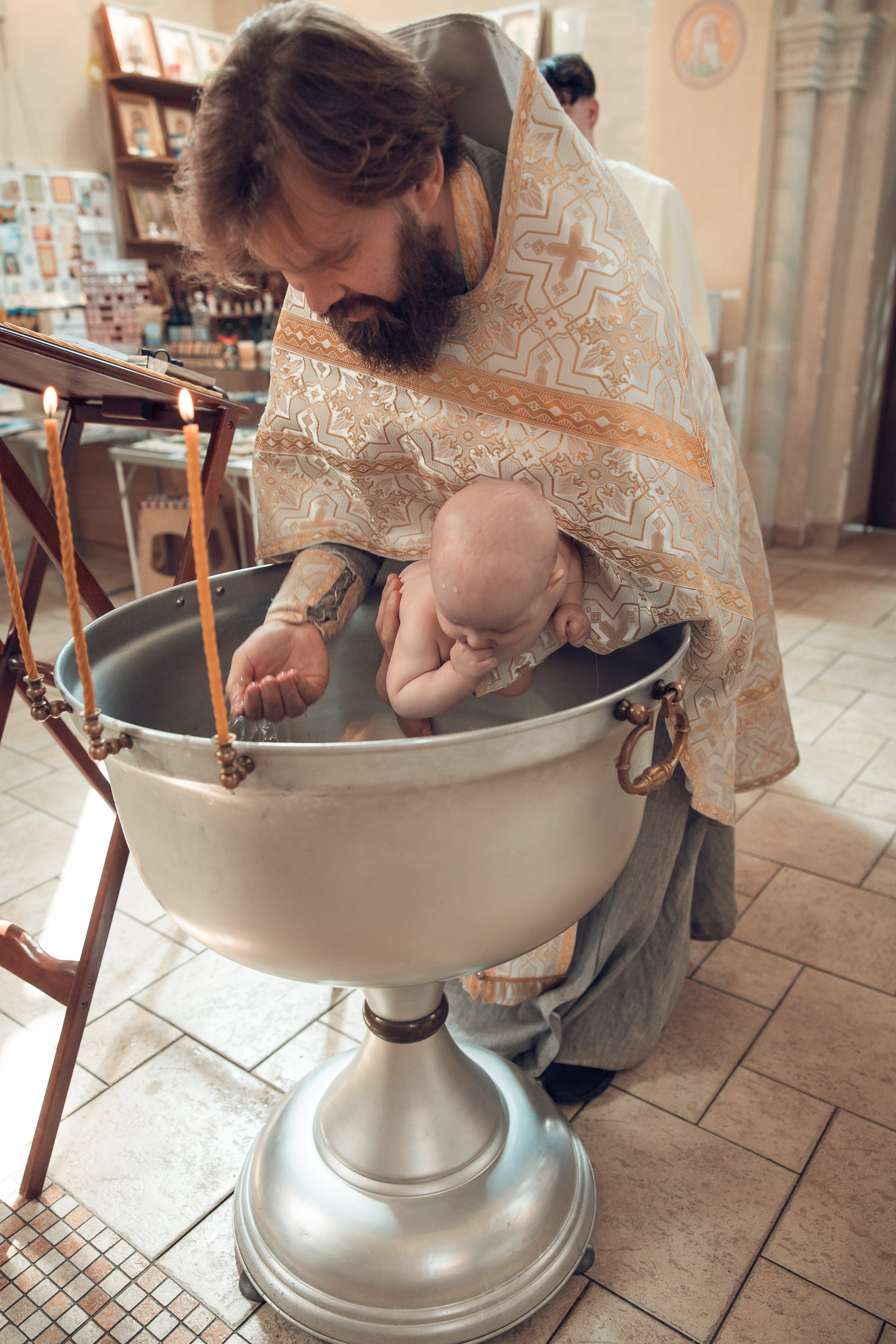 Таинство Крещения Василия. Храм в честь иконы «Всецарица». Семейный фотограф в Рязани и Рязанской области