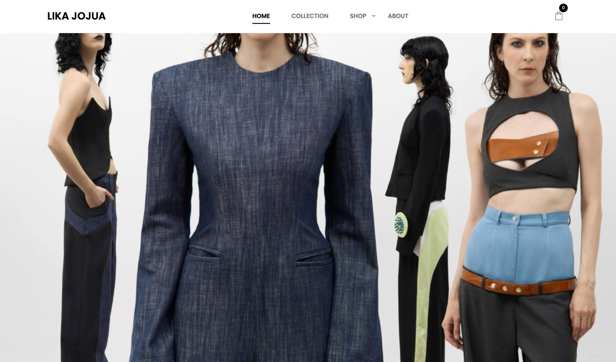 Published work featured on Lika Jojua website — fashion photoshoot by Inna Banan