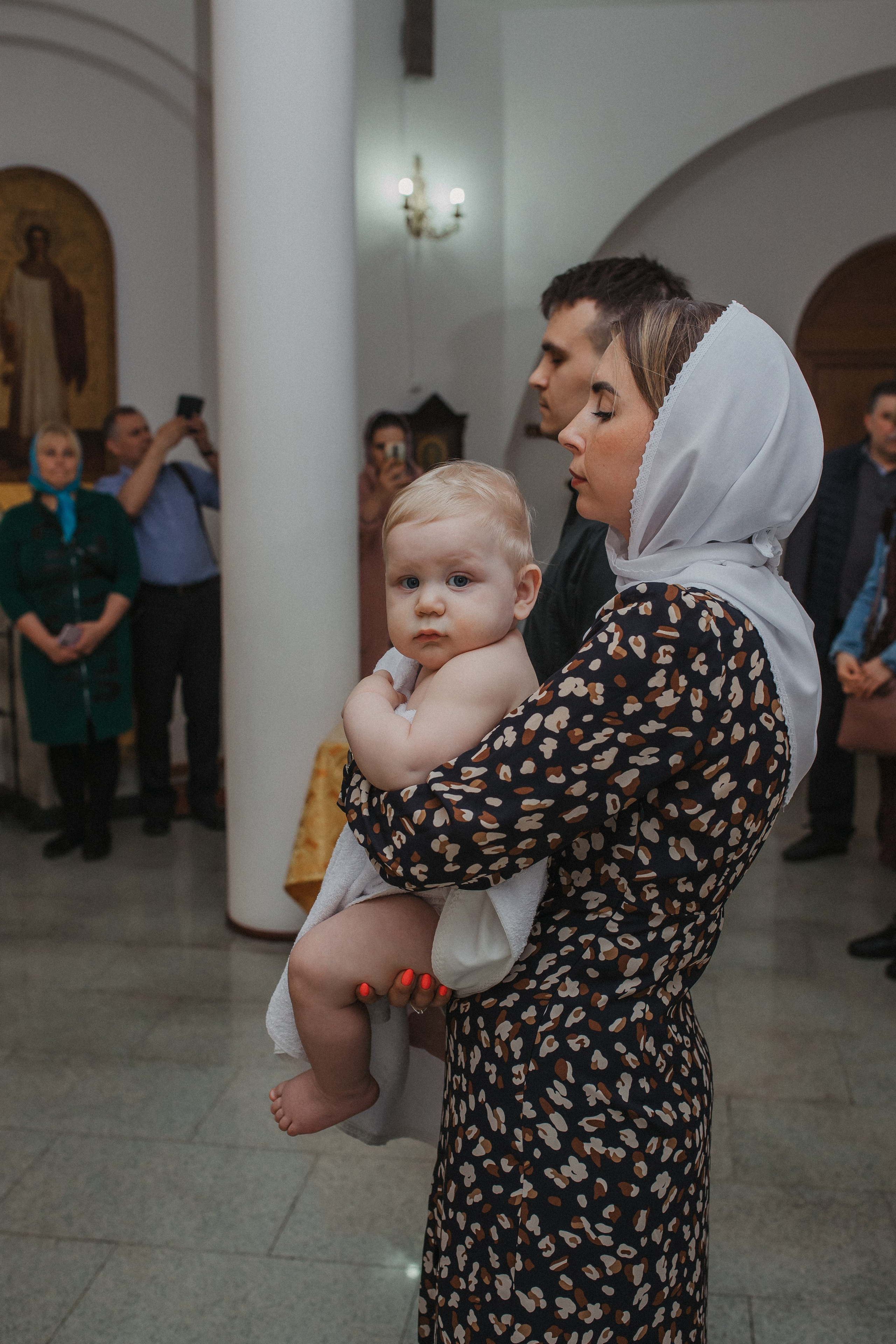 Крещение Матвей. Семейный и домашний фотограф в Москве и МО Королева Валерия