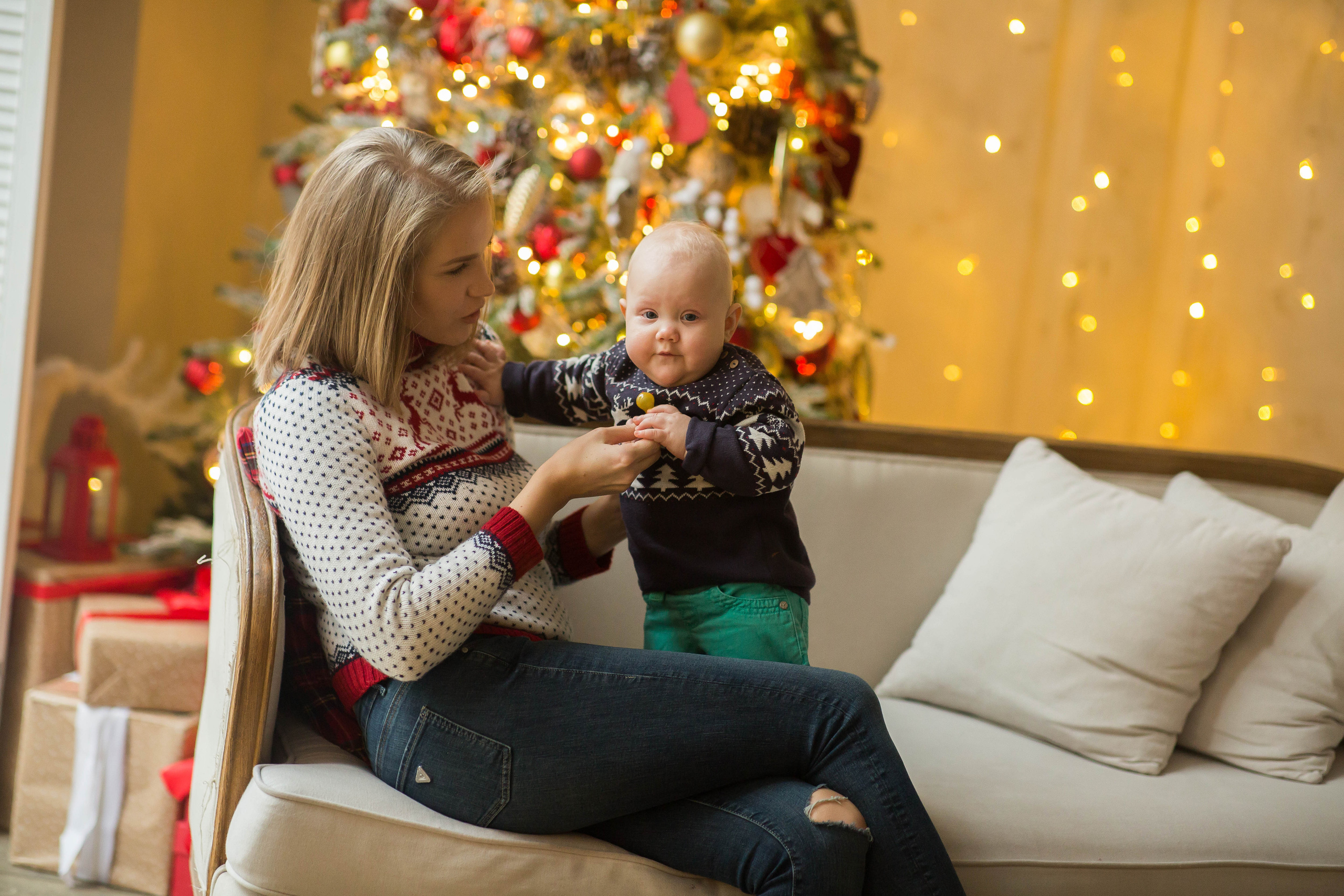 Новогодняя студийная фотосессия. Семейный и портретный фотограф в Москве Елена Флегант