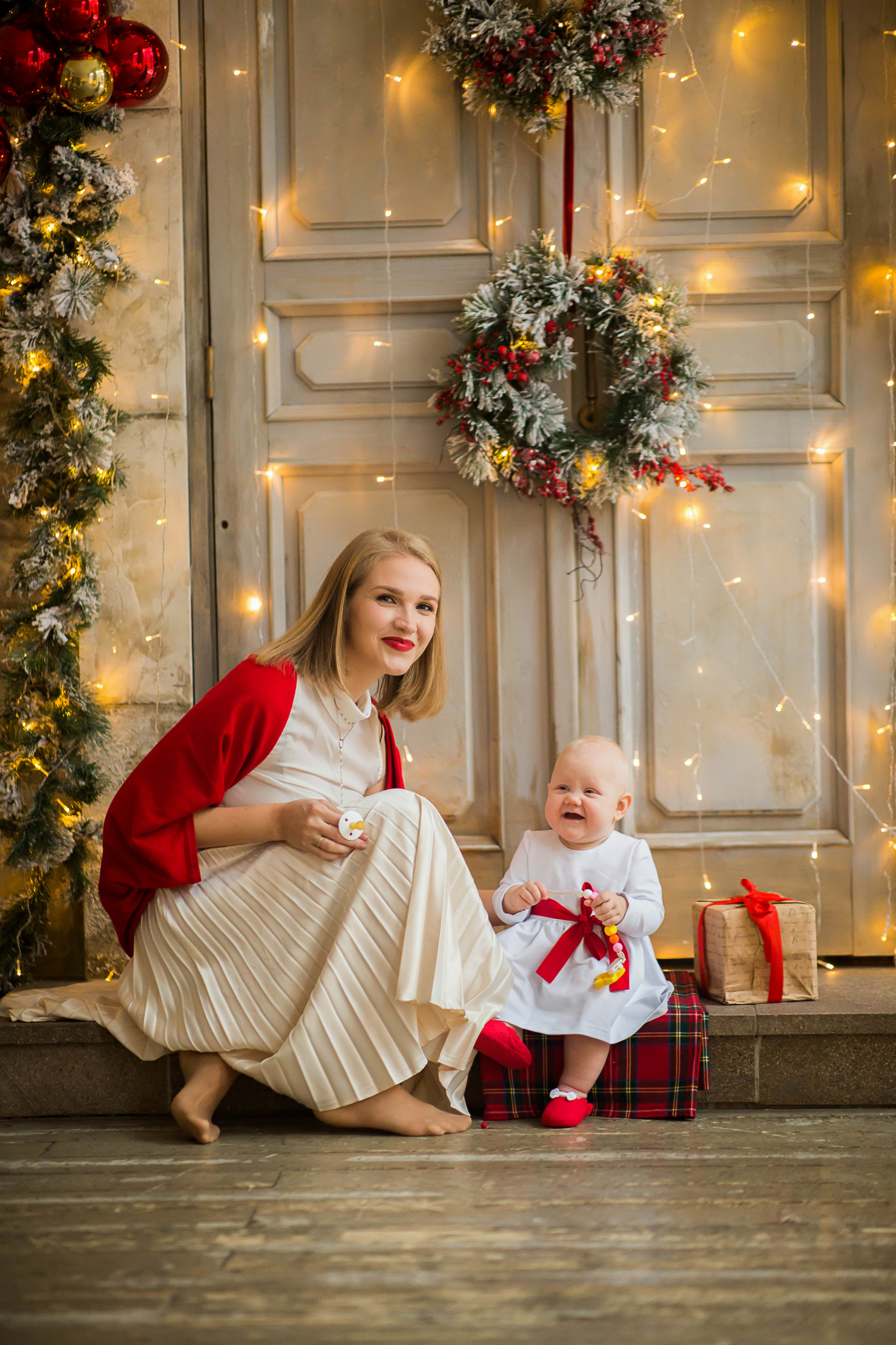 Новогодняя студийная фотосессия. Семейный и портретный фотограф в Москве Елена Флегант