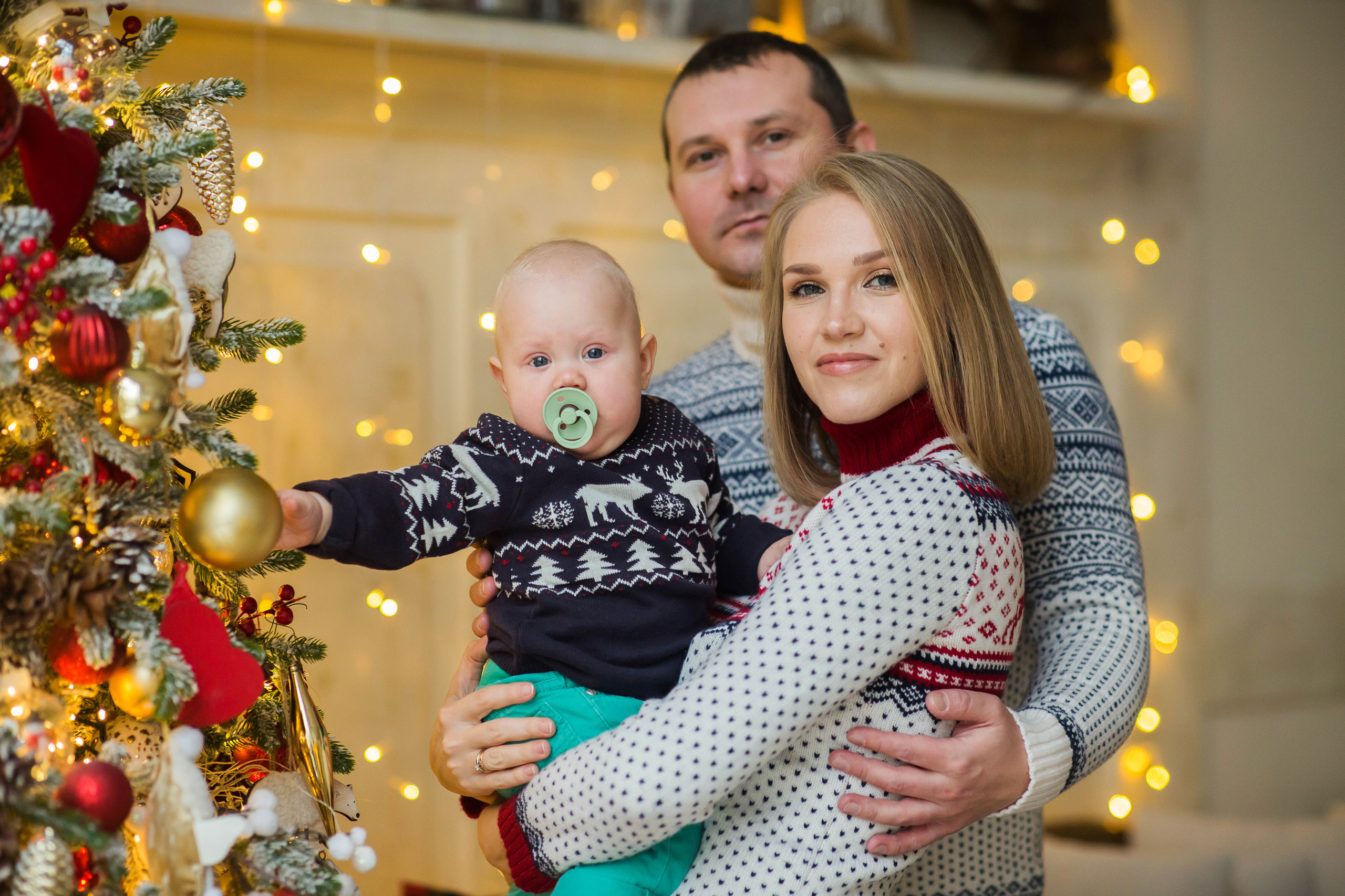 Новогодняя студийная фотосессия. Семейный и портретный фотограф в Москве Елена Флегант