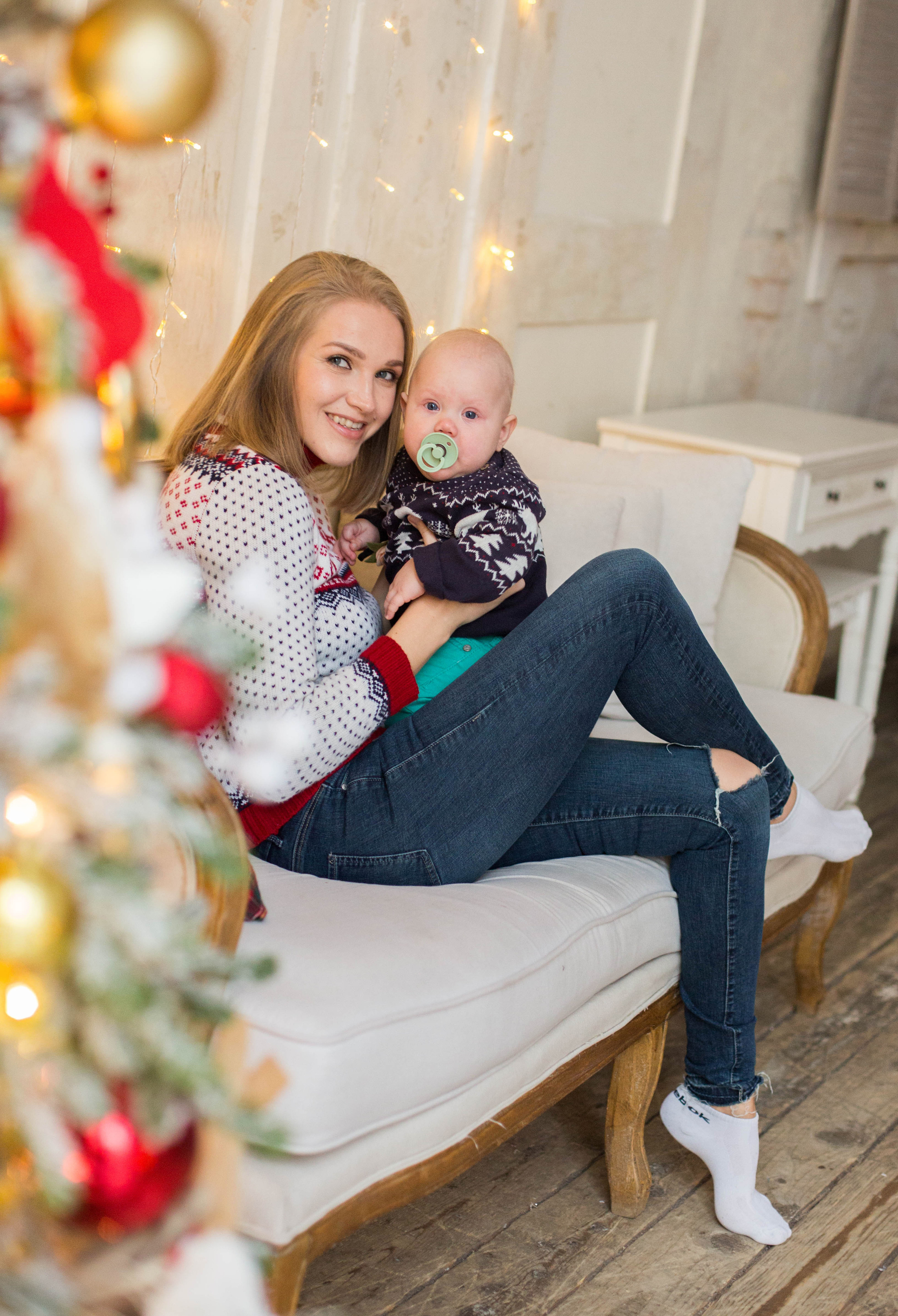 Новогодняя студийная фотосессия. Семейный и портретный фотограф в Москве Елена Флегант