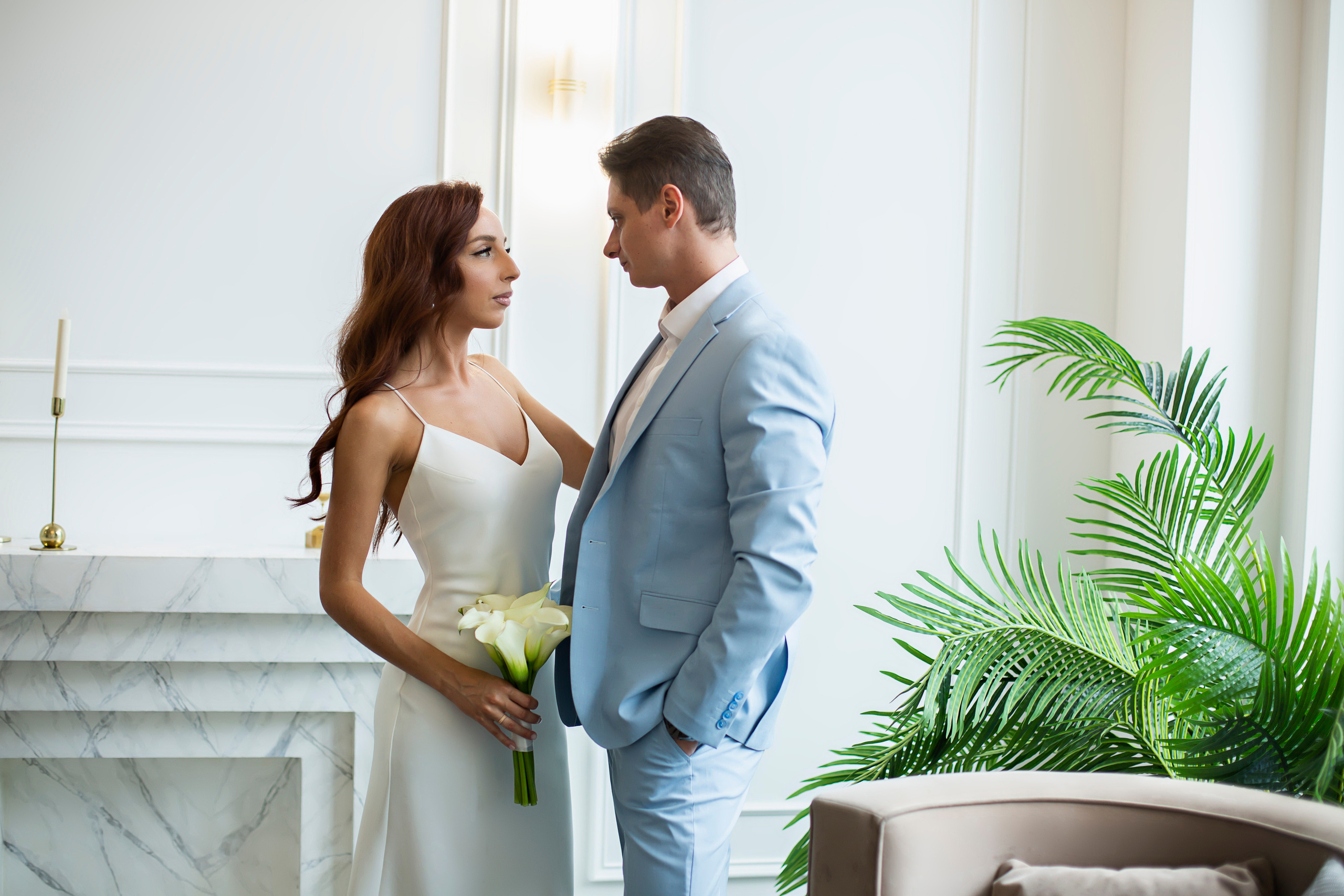 Свадебная съёмка в студии. Семейный и портретный фотограф в Москве Елена Флегант