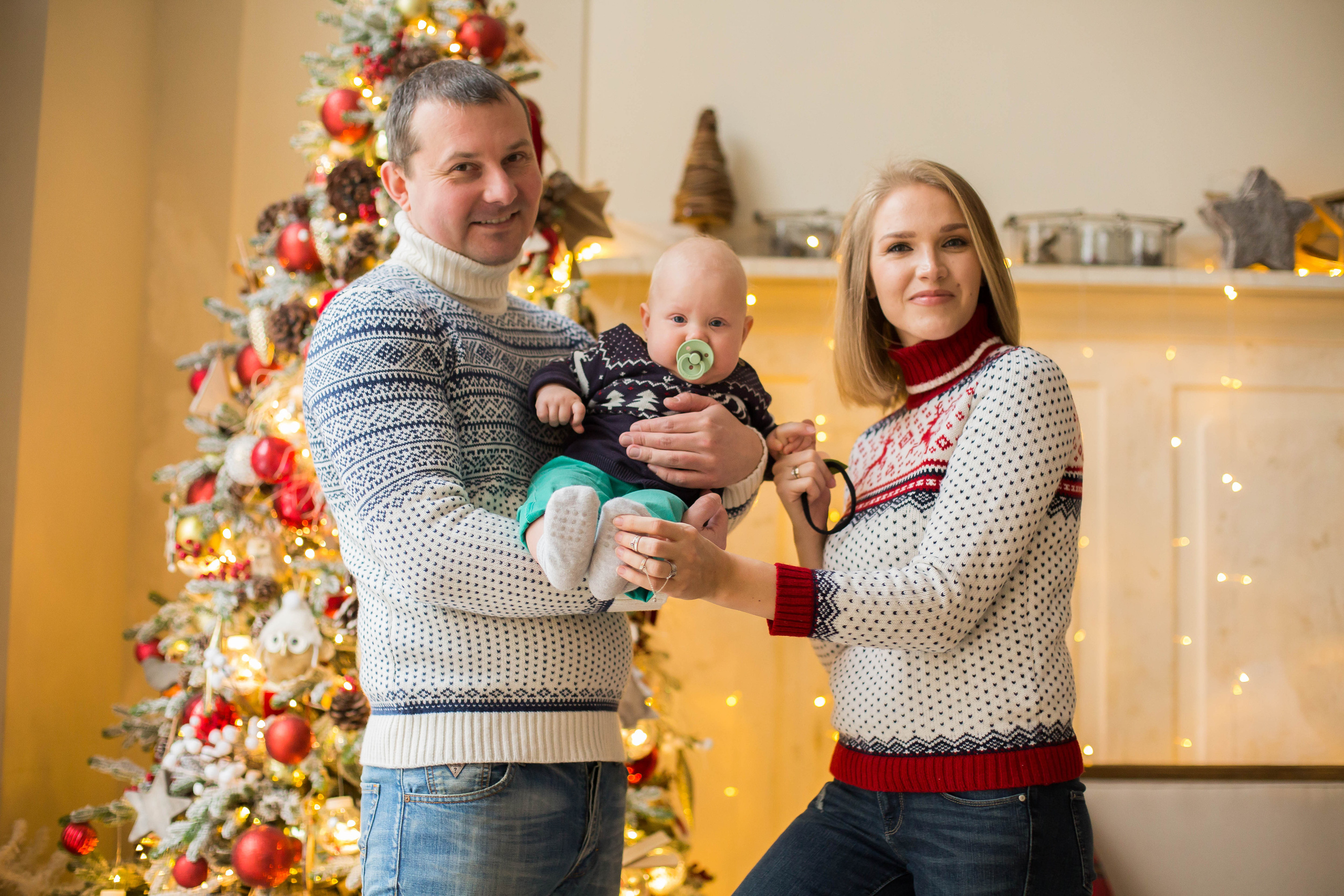 Новогодняя студийная фотосессия. Семейный и портретный фотограф в Москве Елена Флегант