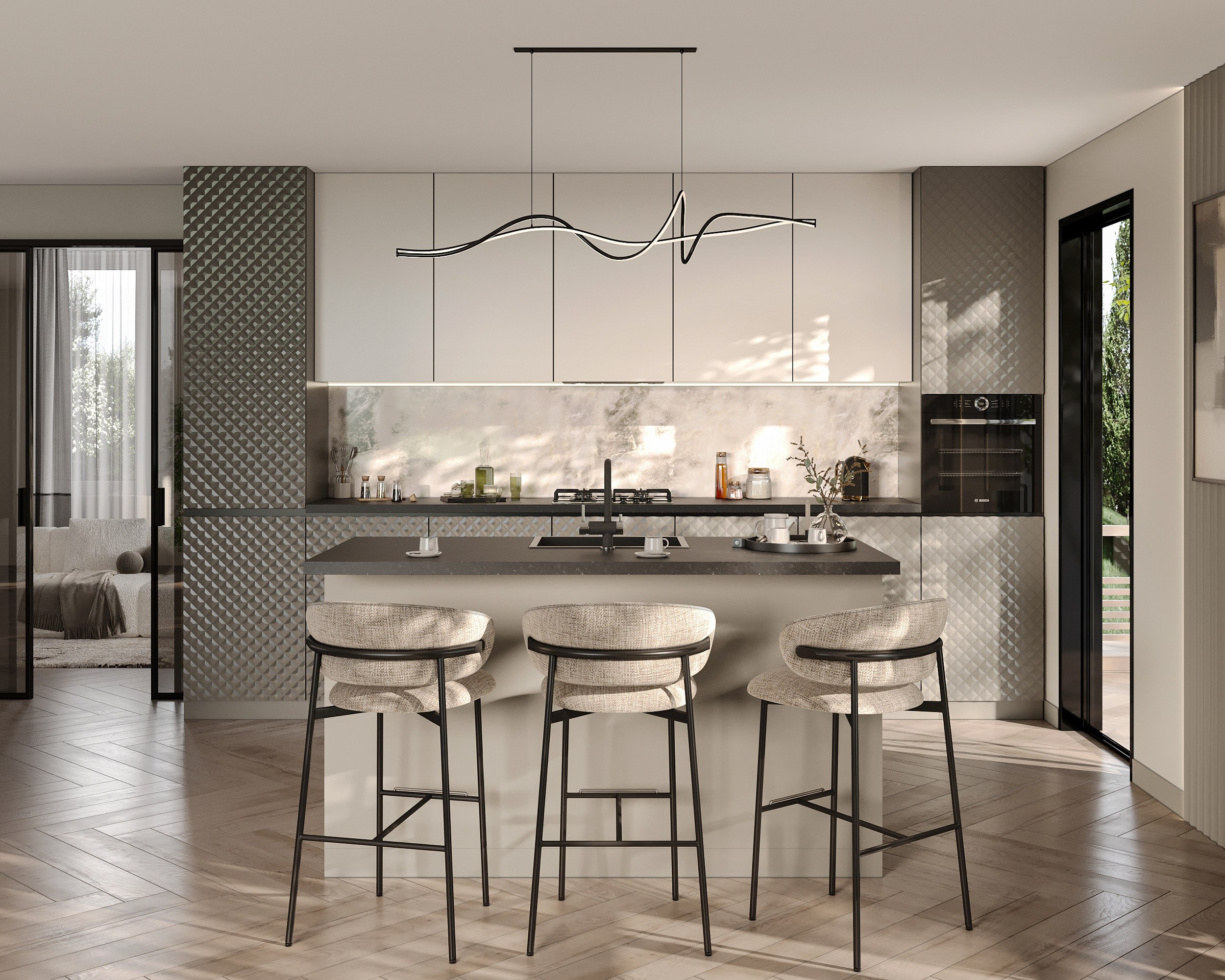 MKR кухонные гарнитуры (предметная 3D визуализация). Королёва Анастасия | 3D визуализатор