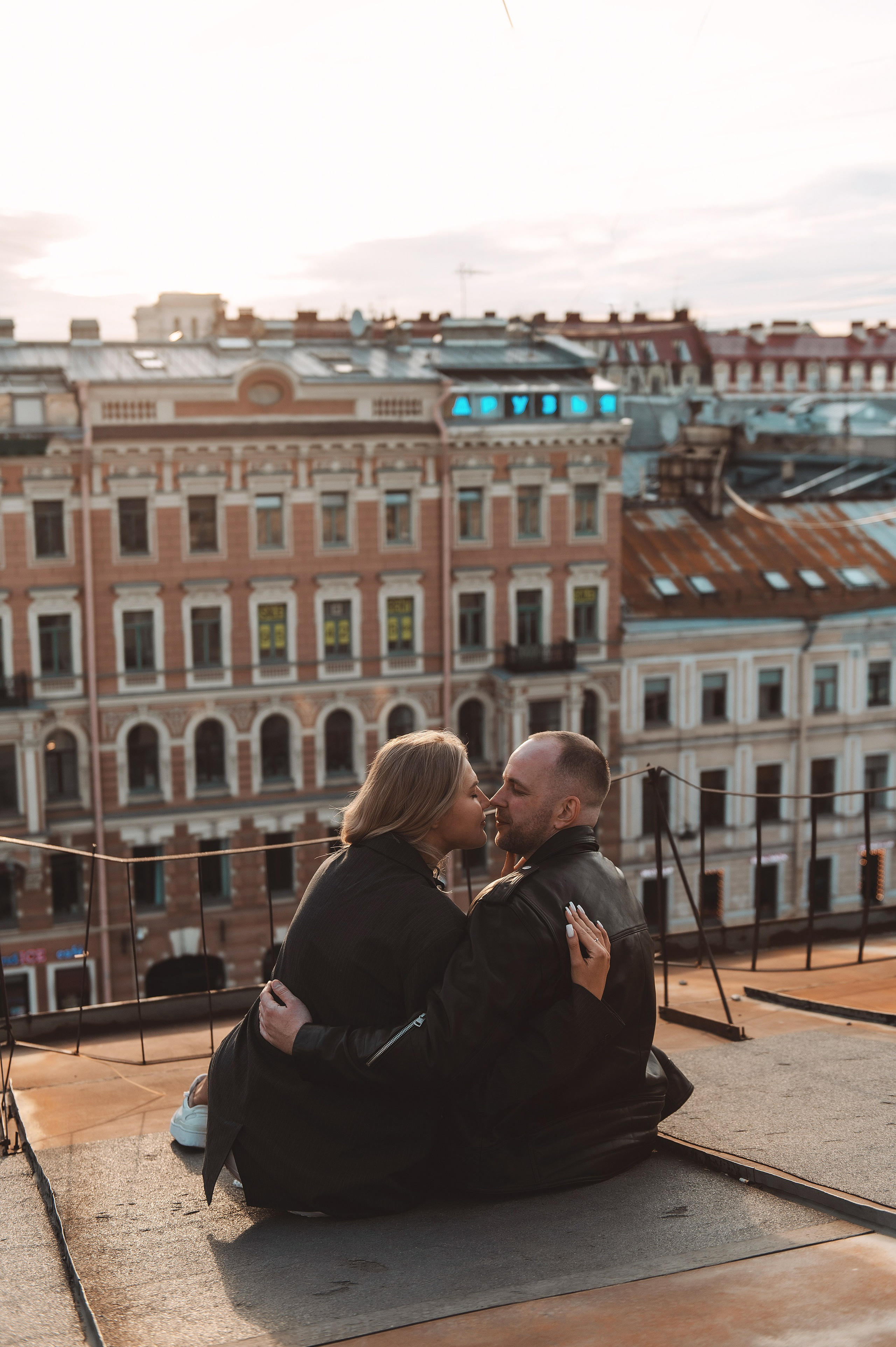 На крыше. Надя и Саша. Свадебный и семейный фотограф в Санкт-Петербурге — Мария Черепанова