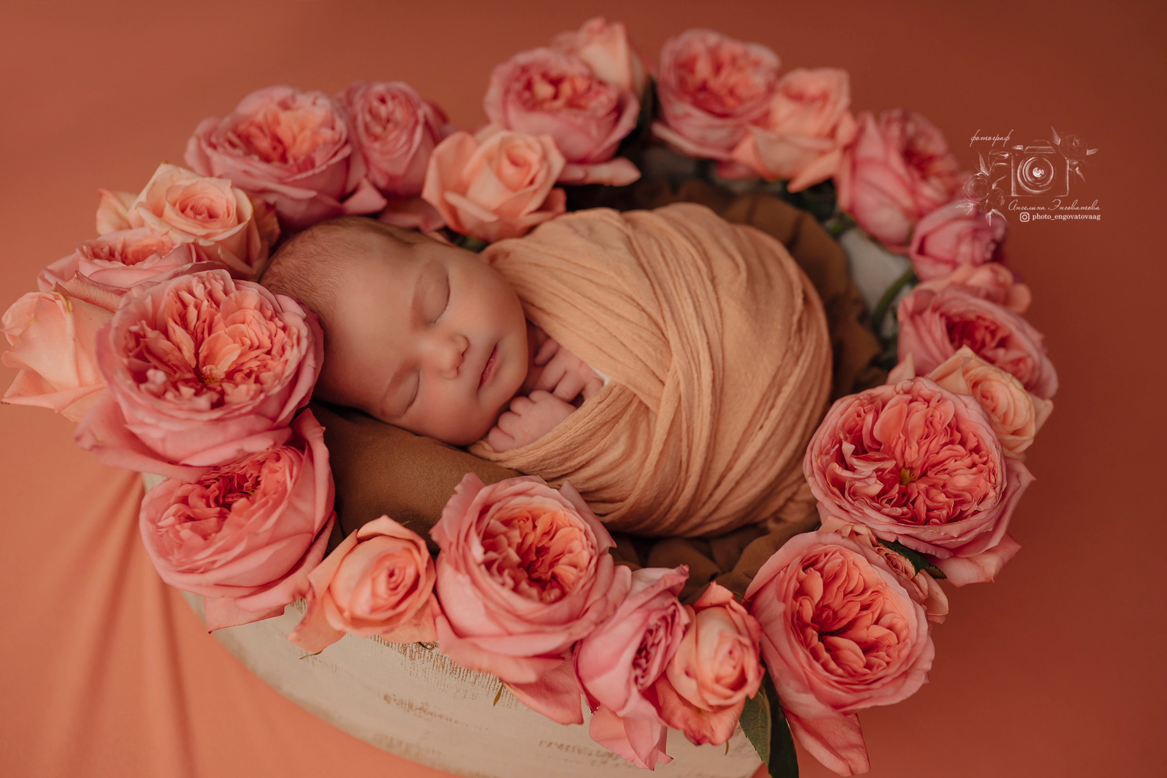 Александра 5 дней. Фотограф новорожденных в Москве Щелково и МО Ангелина Энговатова