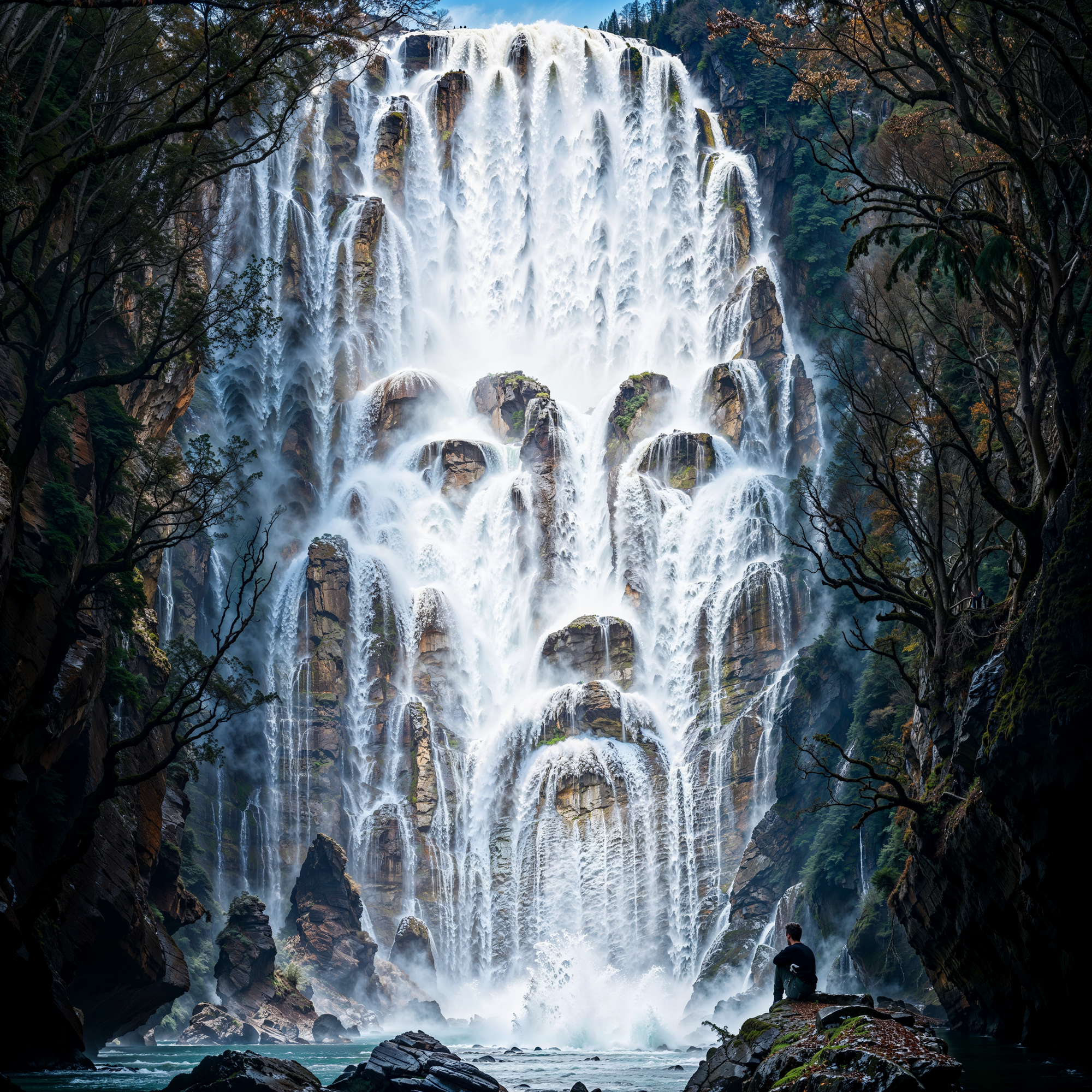 Интерпретация в стиле Octavio Ocampo, где вода становится зеркалом души.