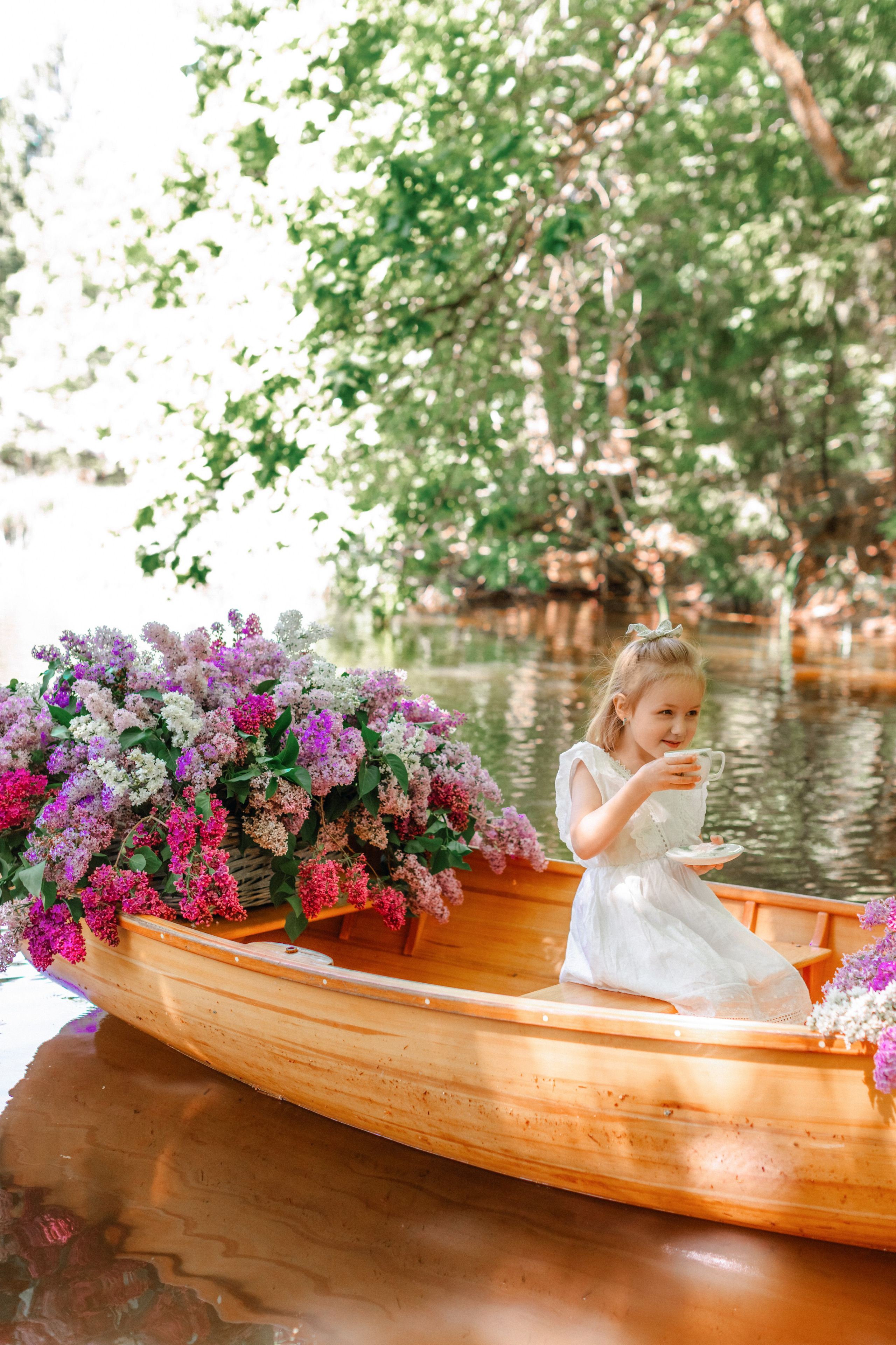 Утро в цветочной лодке. Фотограф в Москве Ольга Сатони
