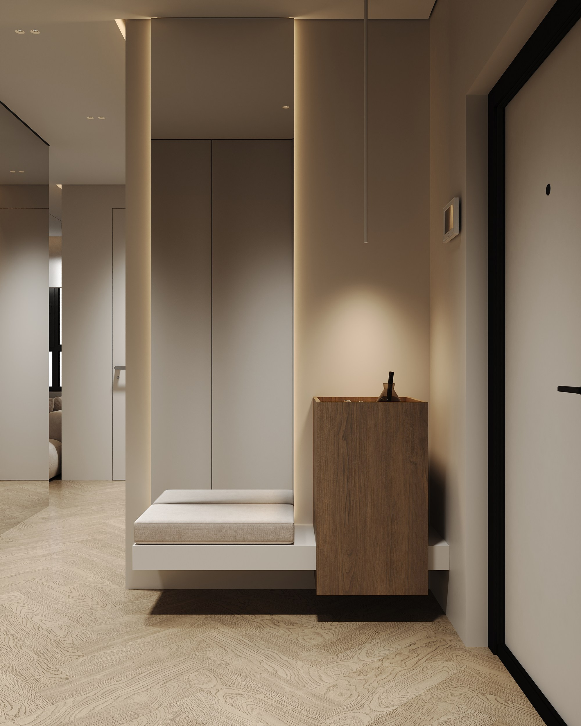 Кухня-гостиная ЖК «Парк столиц». 3D визуализация интерьера Надежда Соколова