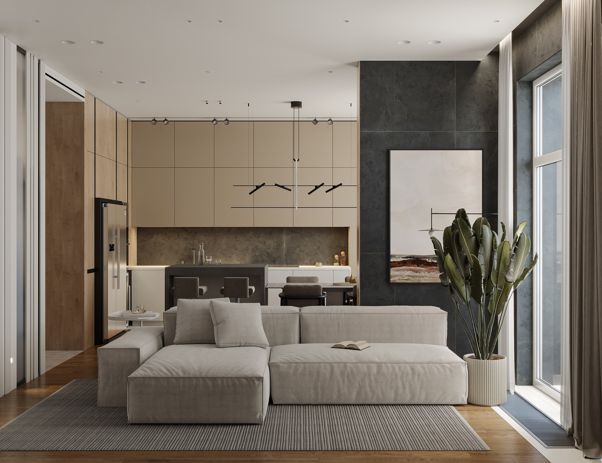 Квартира для L+D Archatelier. 3D визуализация интерьера и архитектурной среды