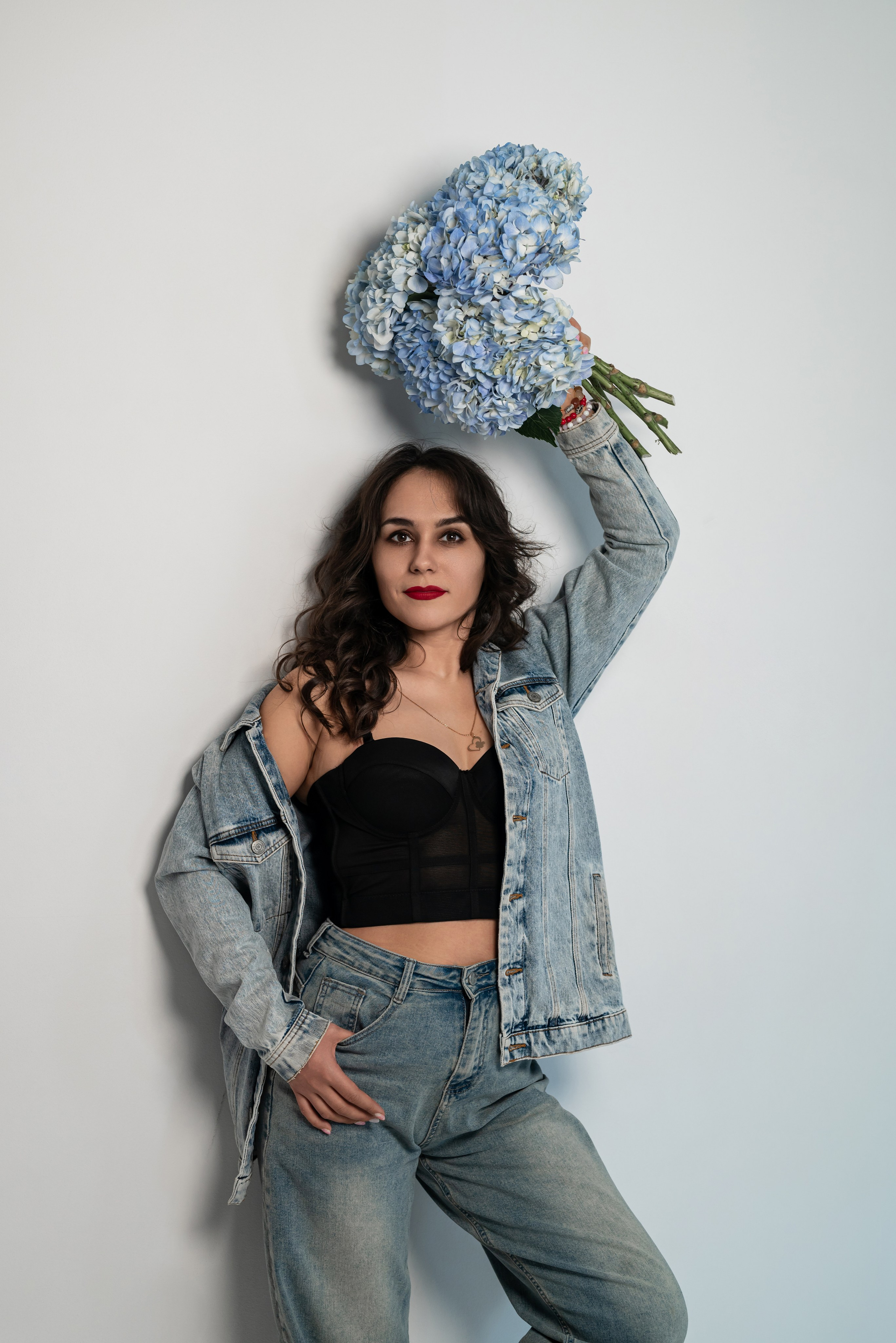 Фотопроект с голубыми гортензиями. Фотограф в городе Салават