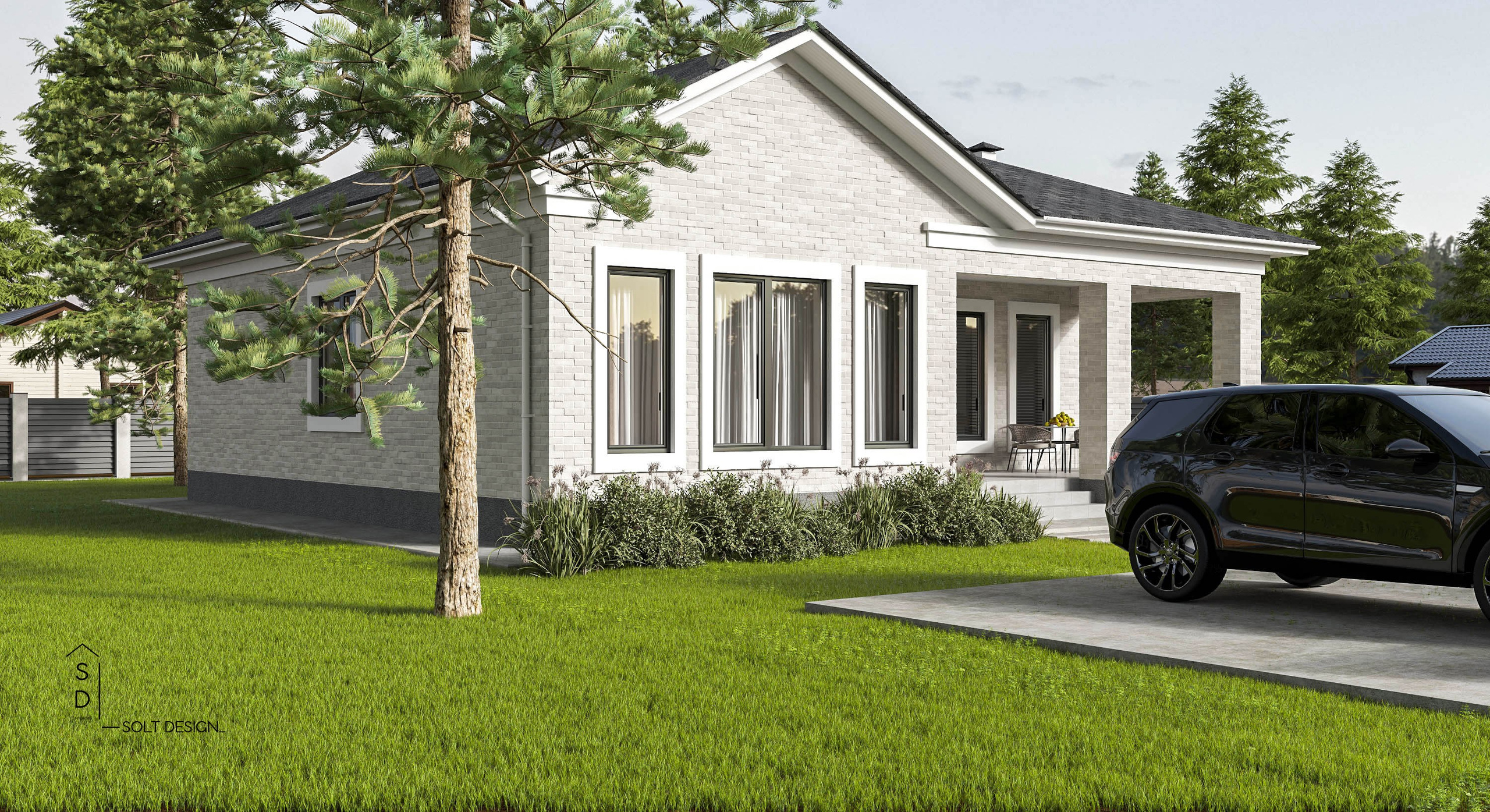 Проект одноэтажного дома. Das House