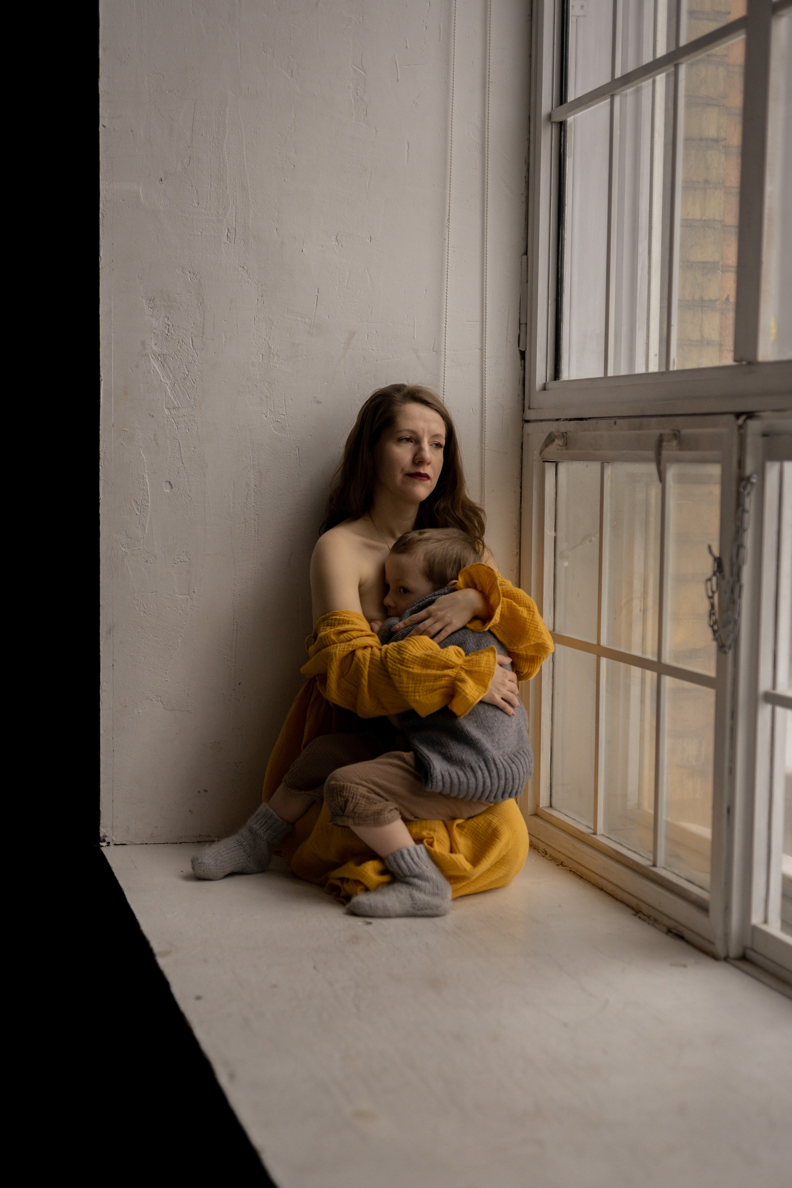 Татьяна и Миша в студии. Фотограф грудного вскармливания в Москве Екатерина