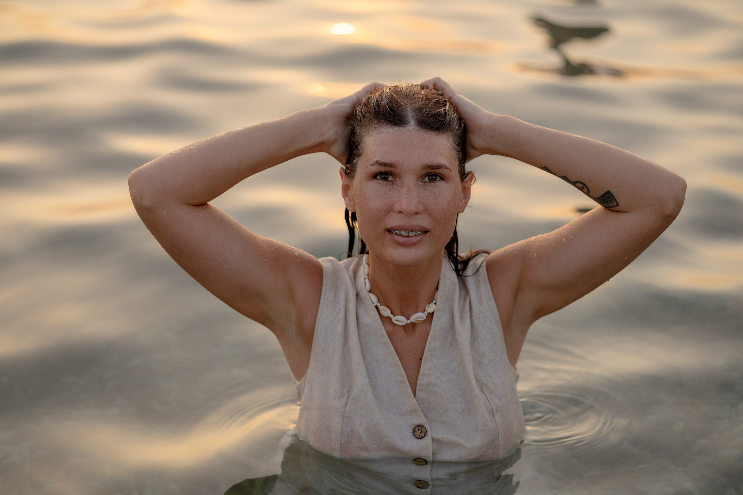 Закат на пляже Метрополь. Семейный и портретный фотограф в Геленджике Любовь Бодрова