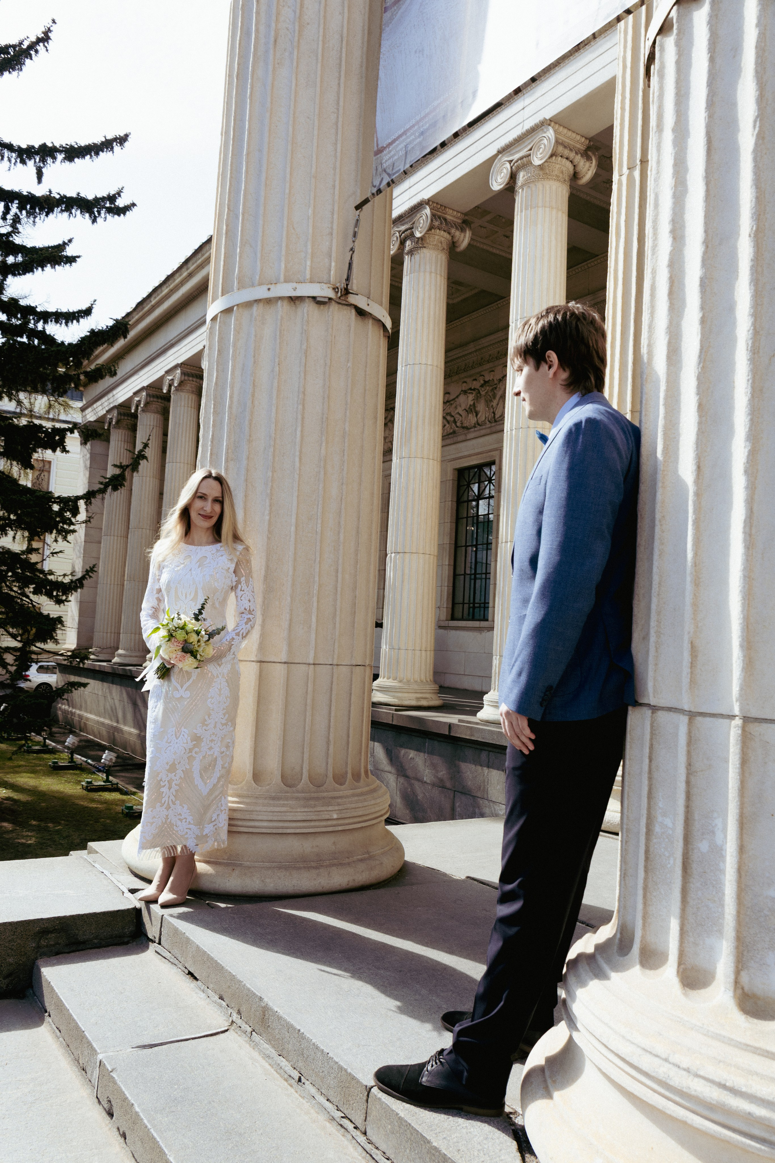 Свадьба — Пушкинский музей. Фотограф в Москве Зябченко Екатерина. Съемки беременности, love story, семейный, портреты в студии и на улице