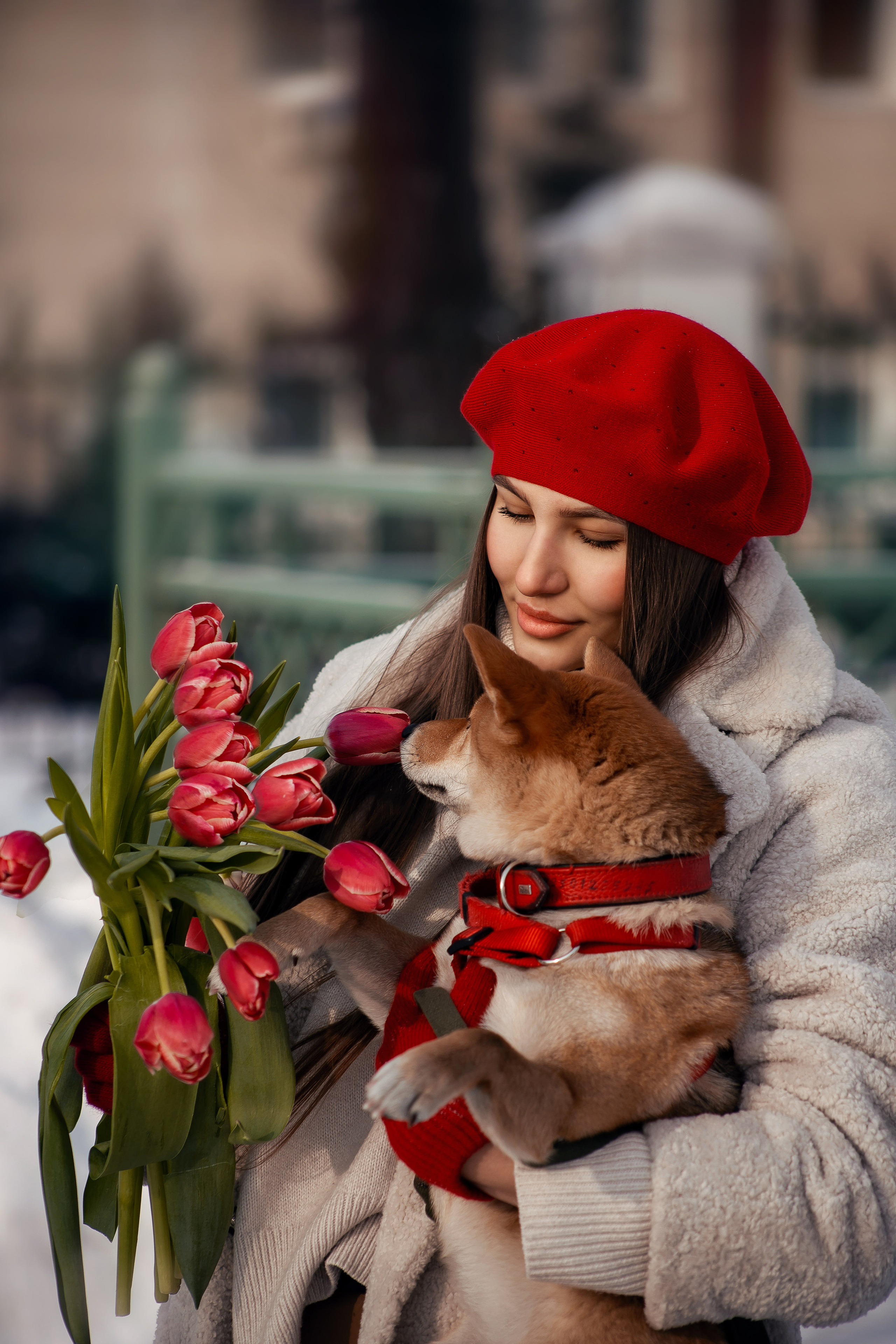 Весенняя с тюльпанами. Рыжий Фотограф Иркутск